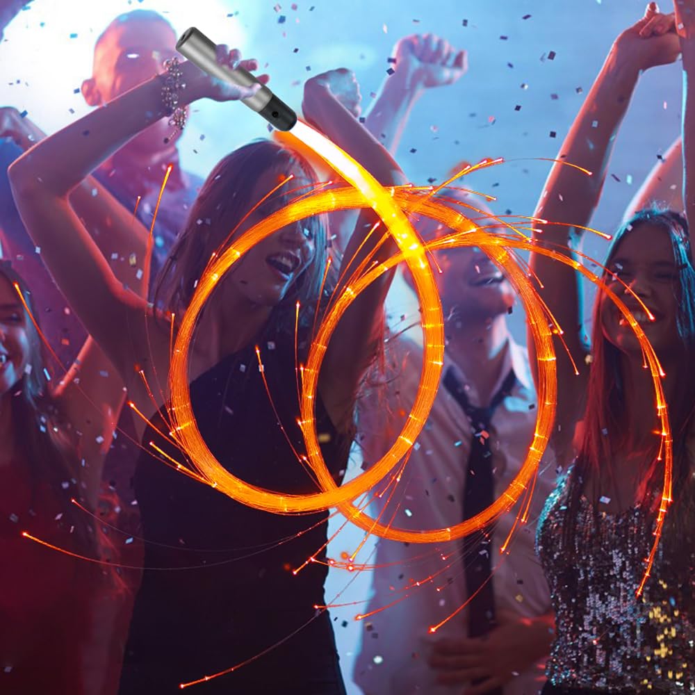 SATUMIKO Space Whip (7 Colors 23 Modes) Led Fiber Optic Whip Rave Toy,EDM Events,Dance Festival