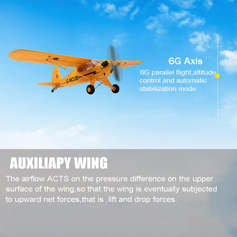 Park10 Toys 5CH RC Plane A160 J3 RC Airplanes for Adults 3D/6G Mode Brushless Stunt RC Planes 2.4GHZ RC Glider with 2 Batteries and Spare Propeller