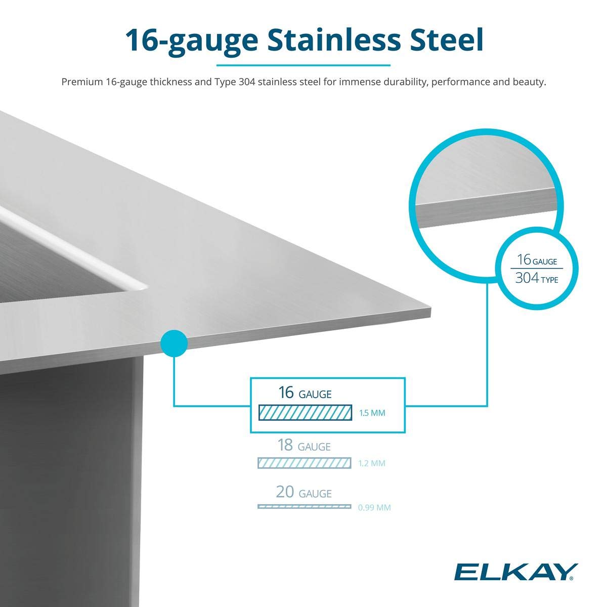 Elkay Crosstown EFRU311610T 33" - 10" Depth Single Bowl Undermount Stainless Steel Kitchen Sink, Polished Satin