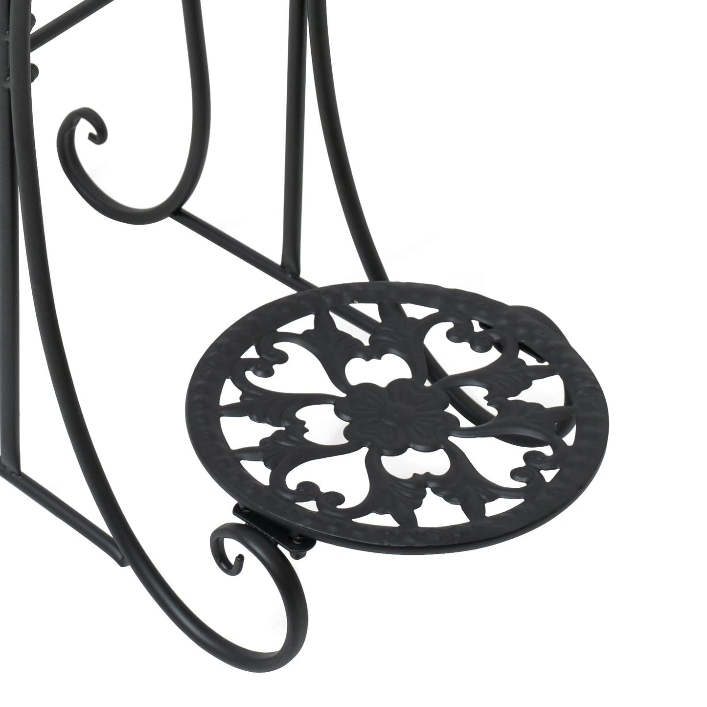 32inch Tall Metal Plant Stand Multi Tiered 4 Tier Multiple Flower Pots Holder Shelf Rack Display Stand Wrought Iron Planter Display Rack Potted Planter Shelves Organizer for Patio Balcony Garden