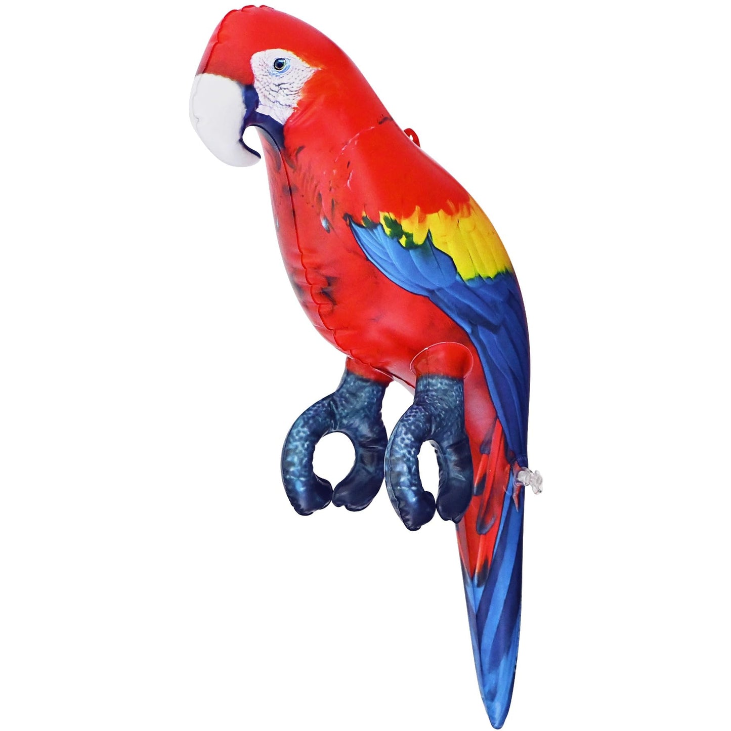 Jet Creations 24" Inflatable Scarlet Macaw Parrot Red, Yellow, Blue Animal Figure for Decor, Play, Livestock Party, Birthday,Kids Gift, Christmas, Winter