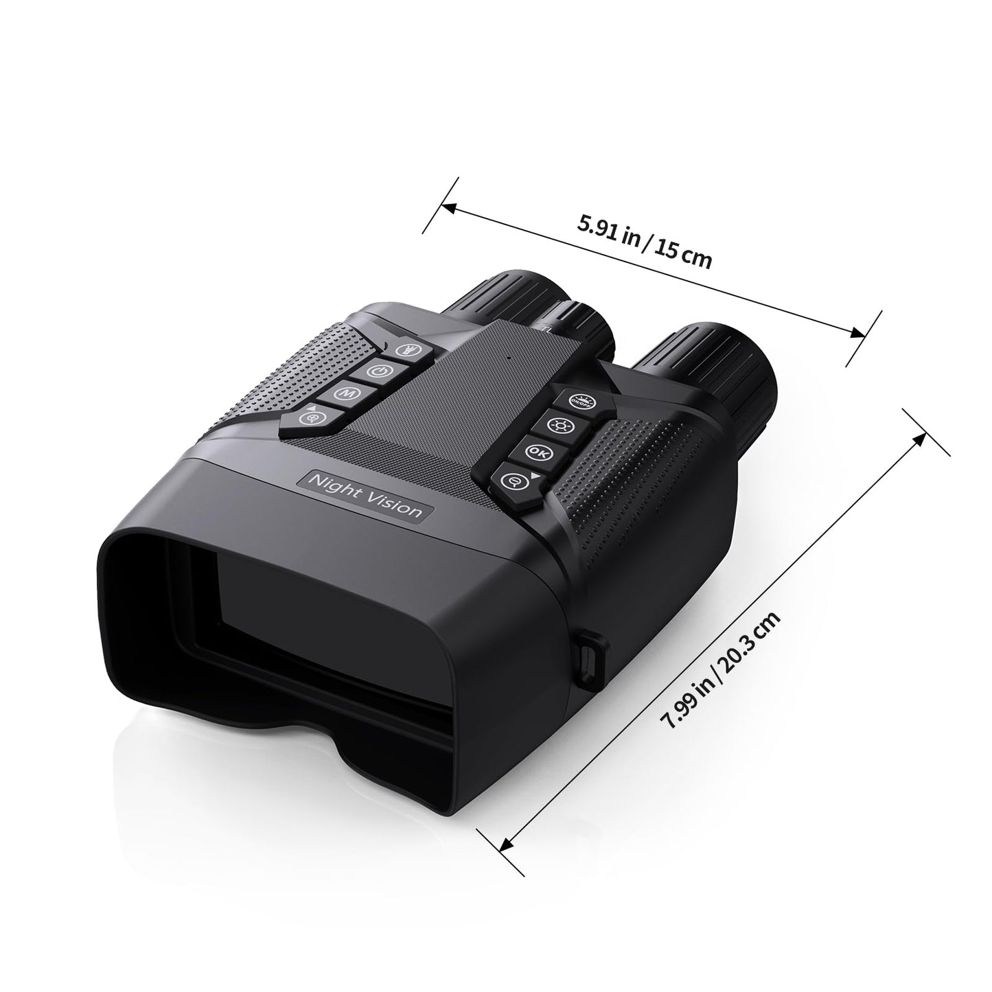 Night Vision Goggles, 4K Night Vision Binoculars, 3' Large Screen Infrared Binoculars with 5000mAH, 8X Digital Zoom Night Vision External Flashlight for Camping - Black