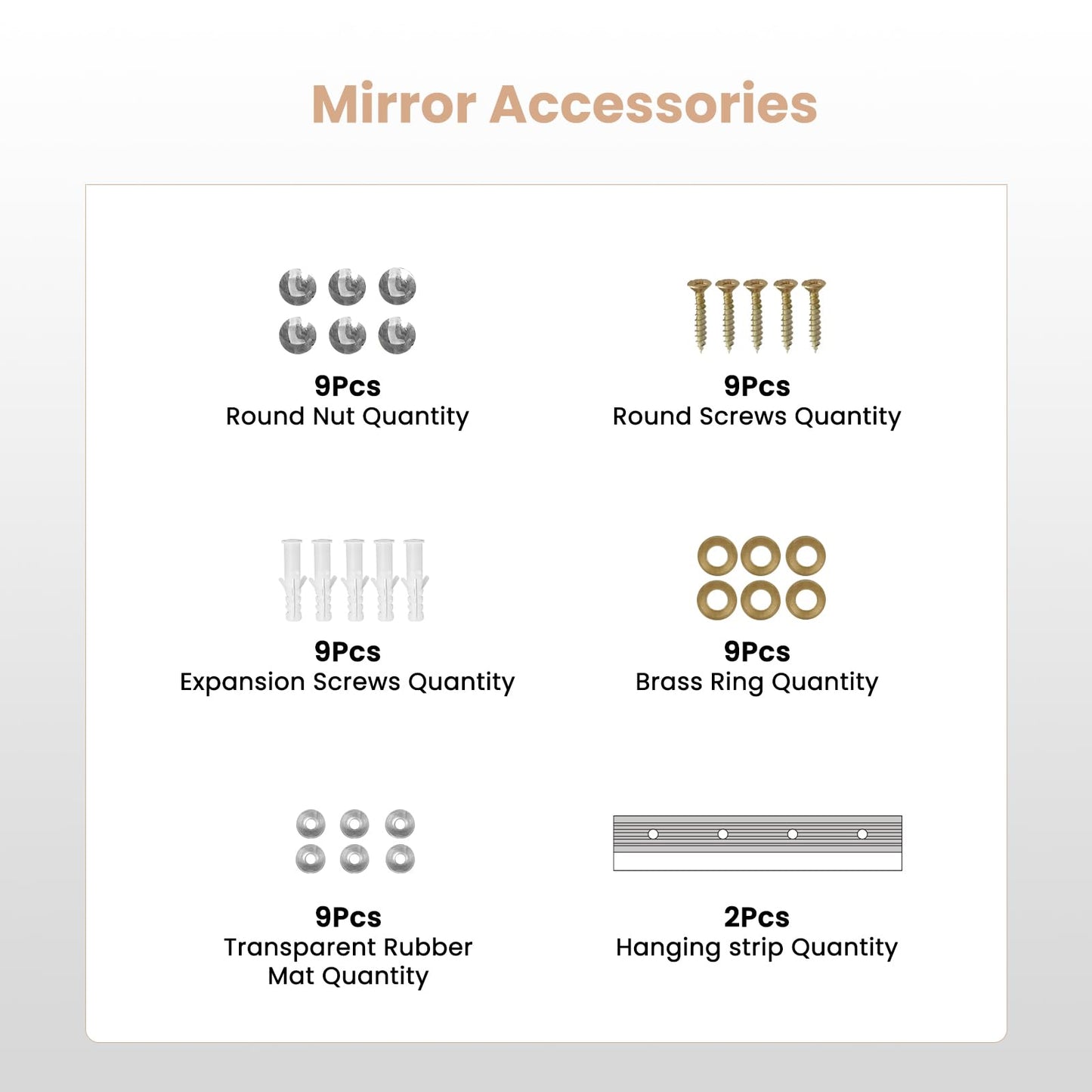 pertetey Home Gym Mirror, 56X24 Inch(1Pack) Large Frameless Tempered Glass Full Body Wall Mounted Mirror for Gym, Yoga, Exercise, Dance Studio