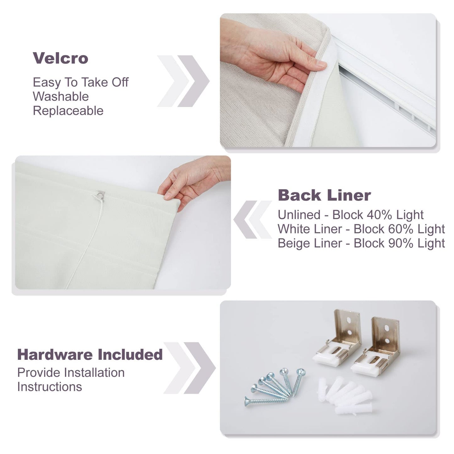 White Cordless Roman Shades, Classic Premium Blackout Roman Window Shades, Custom Washable Fabric Roman Shades for Any Room Setting (1 Piece)