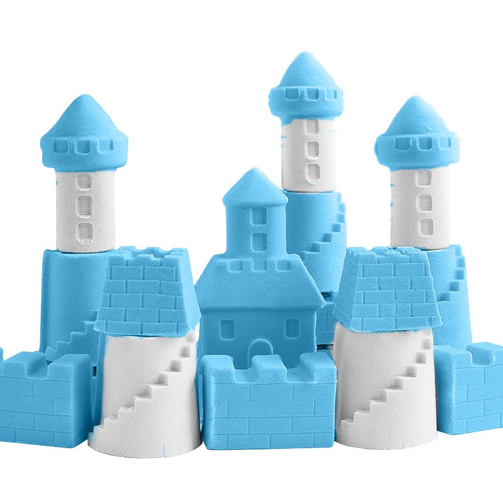 G.C Sensory Bin for Girl Kid Toy, Play Sand Art Kit with Sandbox/2lb Sand/Castle/Molds/Princess Figure, Winter Sensory Toy Christmas Birthday Gift for Girl Toddler Ages 3 4 5 6 7 8