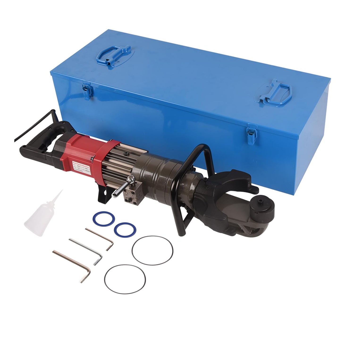 LFGUD 1.5KW Electric Rebar Bender 1 inch 25mm #8 Rebar Bending Machine Hydraulic Rebar Bender,0-90 Degrees Steel Bars Bending Angle,110V,with Portable Storage Box