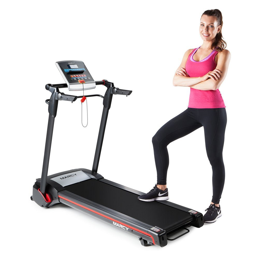 Marcy Easy Folding Motorized Treadmill/Pre Assembled Electric Running Machine JX-651BW black 30.00 x 66.00 x 126.00"