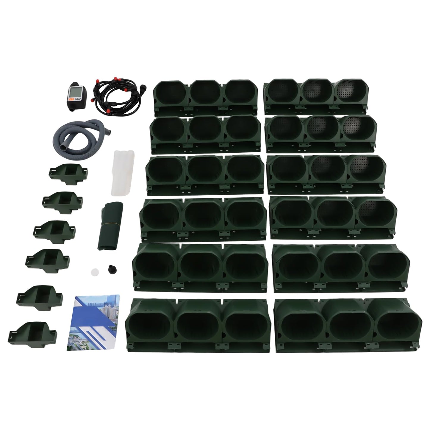 TFCFL Self Watering Wall Mounted Vertical Planter,36 Pots Self Watering Garden Growing System with Timer,Indoor Outdoor Flower Pot Holder for Herbs Vegetables Fruits