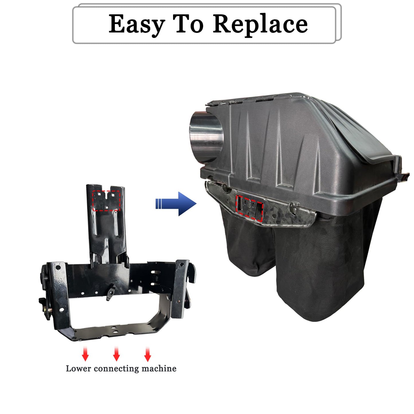 Gabasinover Twin Bagger/Double Bagger Fits for Riding Lawn Mowers 42-46 Inch 2010 and After Various Troy-Bilt Cub Cadet CRAFTSMAN Other Models (Replace OEM NO.19B30031 and 19A30031OEM)