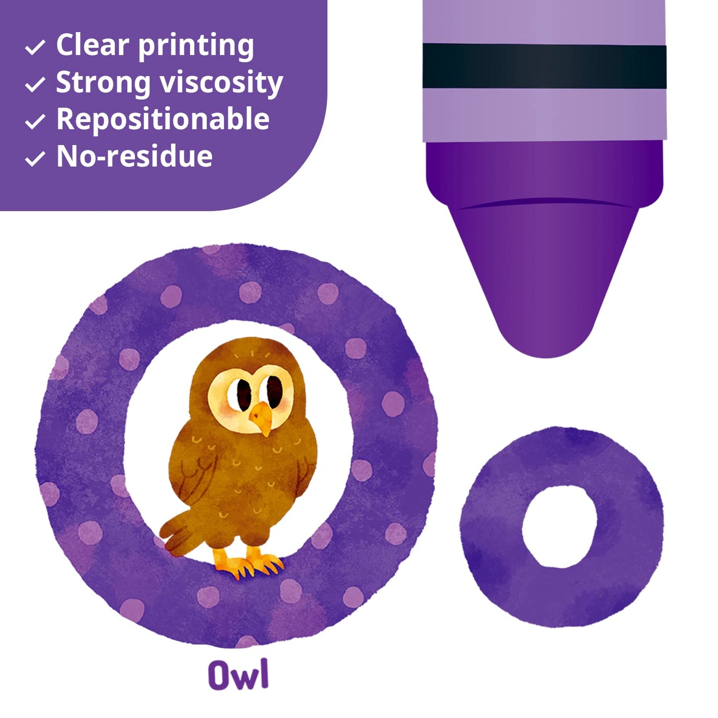 DECOWALL DS-8044 Animal Alphabet Numbers Colour Decals Stickers Kids Peel and Stick Removable for Room décor Letters ABC Classroom playroom Decorations Educational Bedroom Nursery