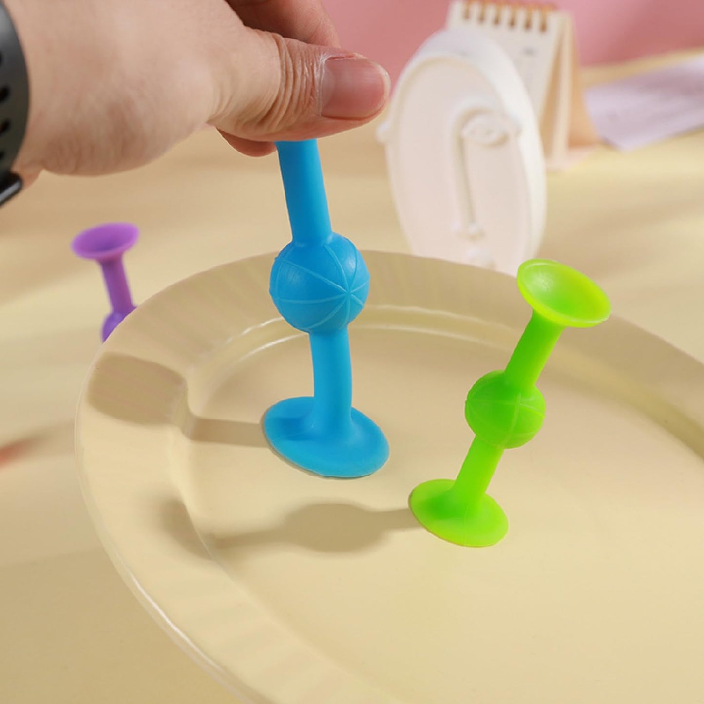 Suction Bath Toys for Baby, 47 Piece Starter Set Suction Cup Toys Stocking Stuffers Pop Darts Preschool Sensory Fidget Toys for Toddlers 1-3 4-8 | No Hole Bath Toy | BPA Free (Large)