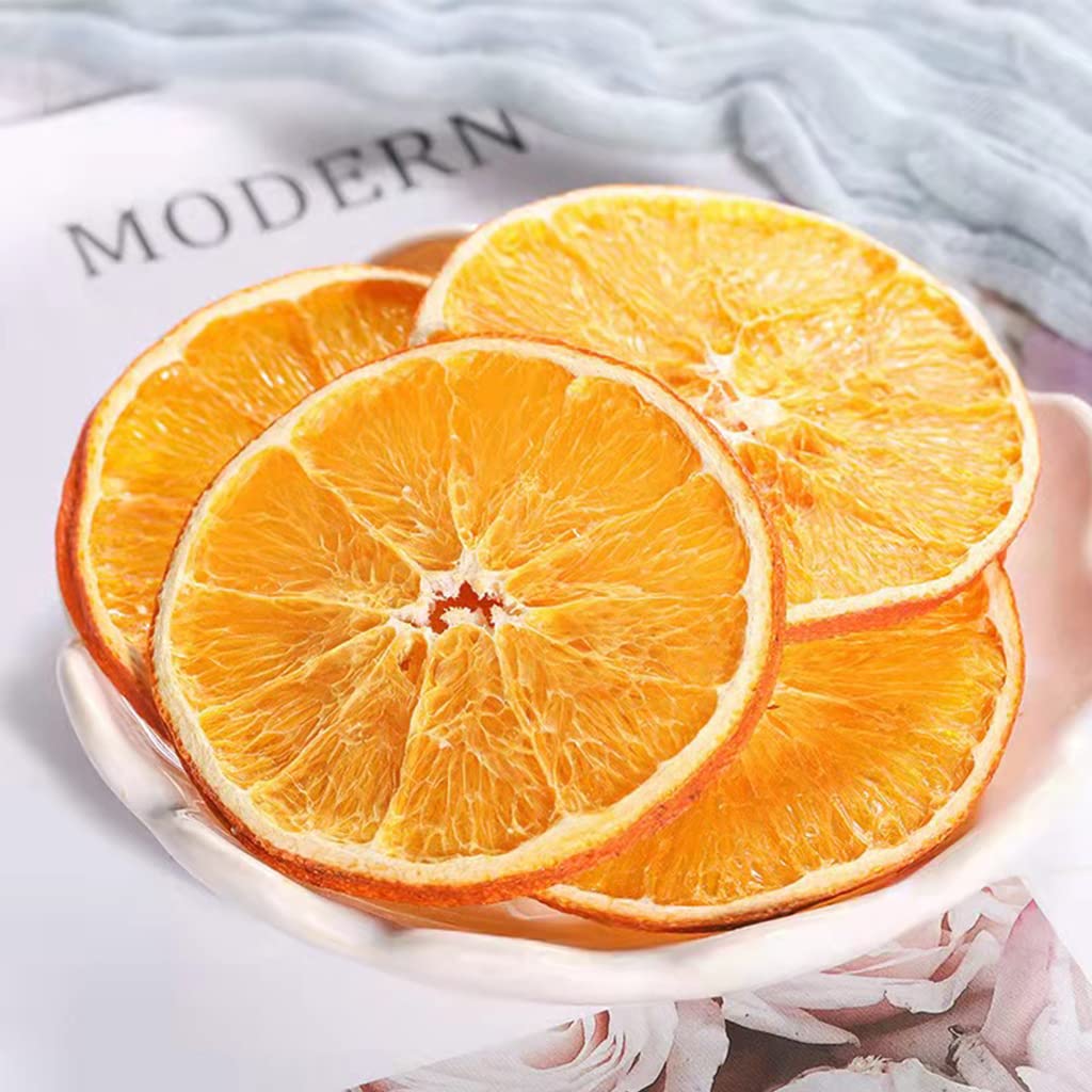 JTEDZI Dried Orange Slices, Dehydrated Orange Slices, Dried Citrus Slices, Dehydrated Fruit for Cocktails Garnish, Home Decor, No Sugar Added Fruit Tea (Orange Slices, 17.63oz(500g))