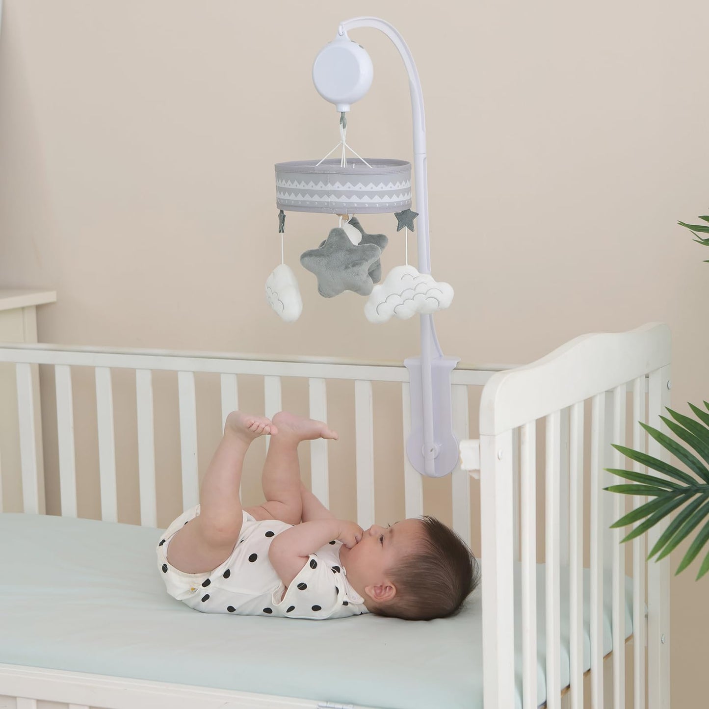 Lovvie & Joy Baby Crib Mobile,Mobile for Crib with 35 Lullabies and Stuffed Hanging Toys for Newborns Boys and Girls,Goodnight Moon Nursery Decor