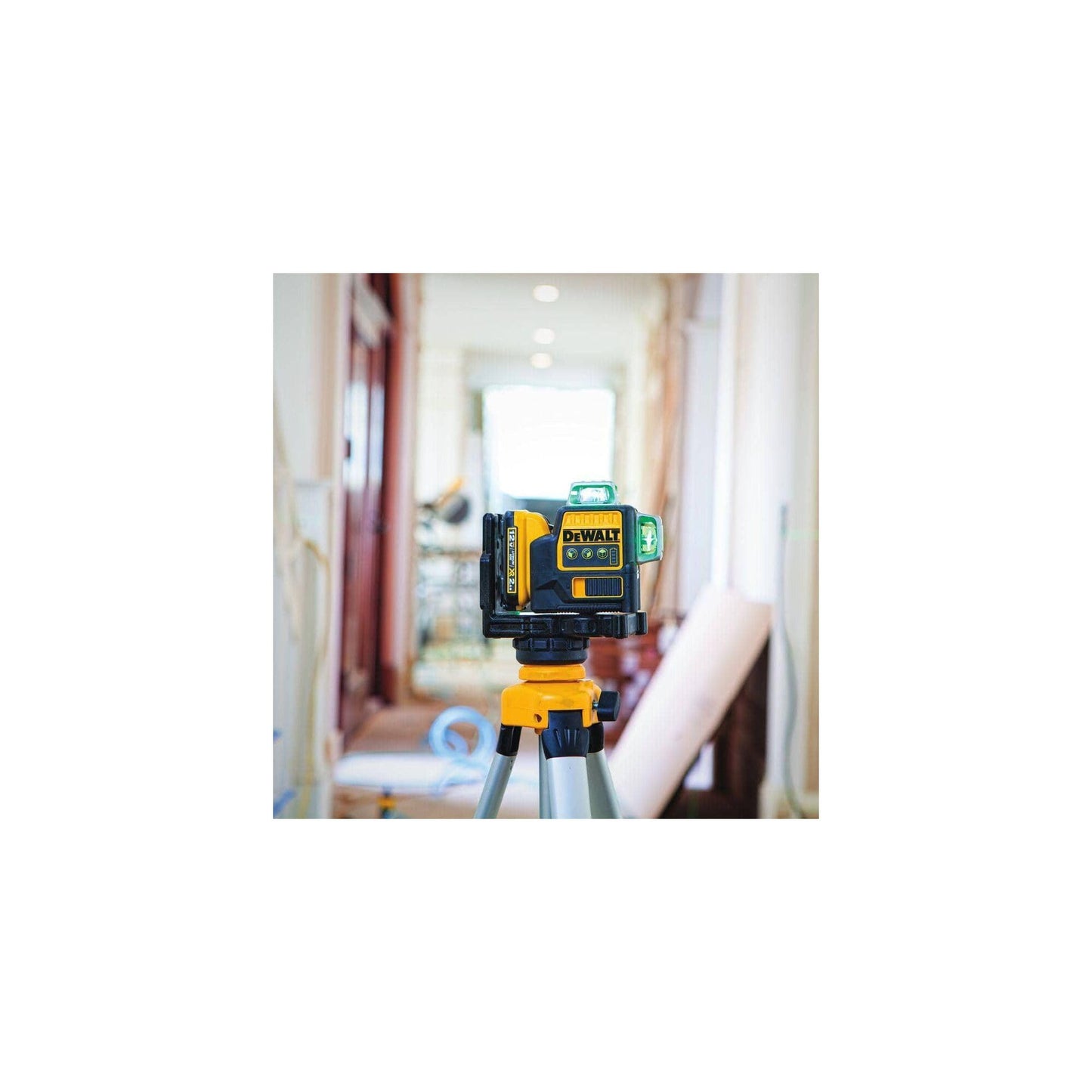 DEWALT Laser Level 360 Self Leveling, 3 Way Green Laser Leveler Tool 12V MAX with 2.0Ah Battery, Charger and Durable Carrying Case, 100 Ft, Tripod Compatible (DW089LG)