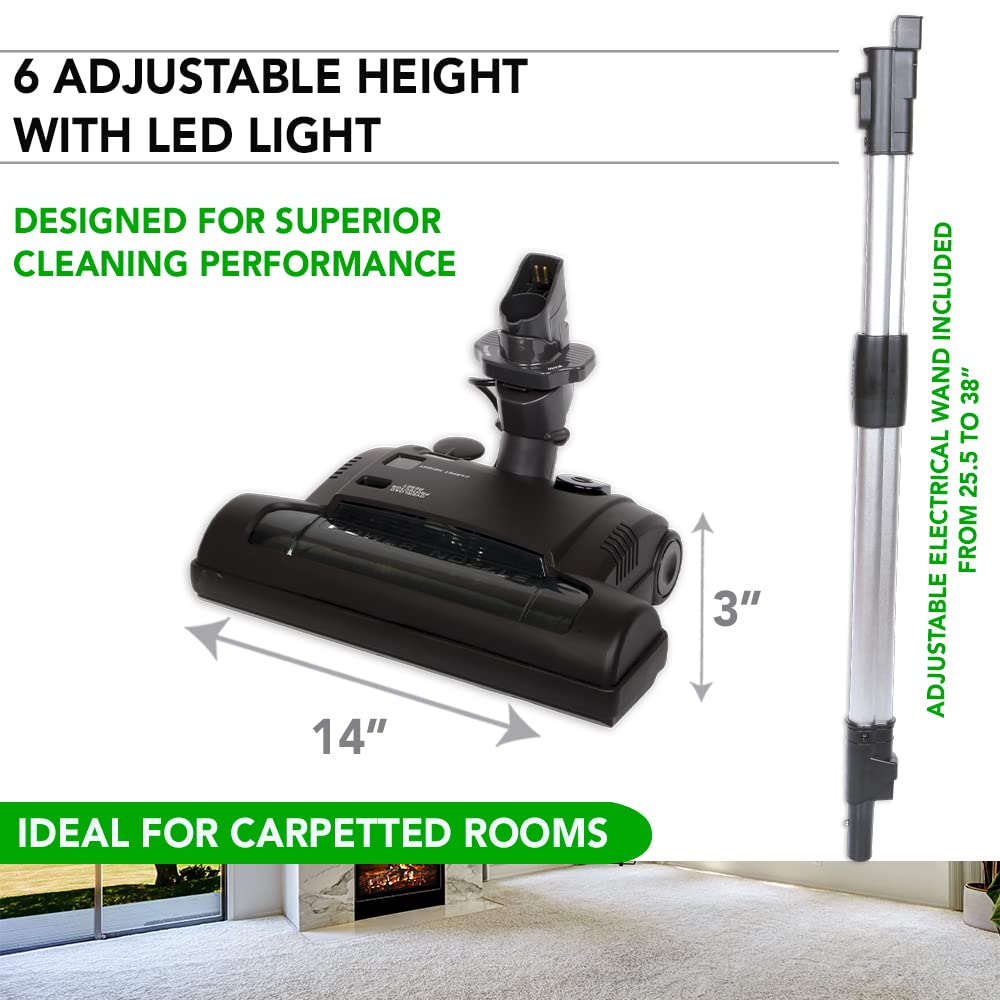 OVO Unit Heavy Duty Powerful Central Vacuum System, Hybrid Filtration (with or Without Disposable Bags) 35L or 9.25Gal, 700 Air watts with 35 ft Carpet Deluxe Accessory Kit, Silver