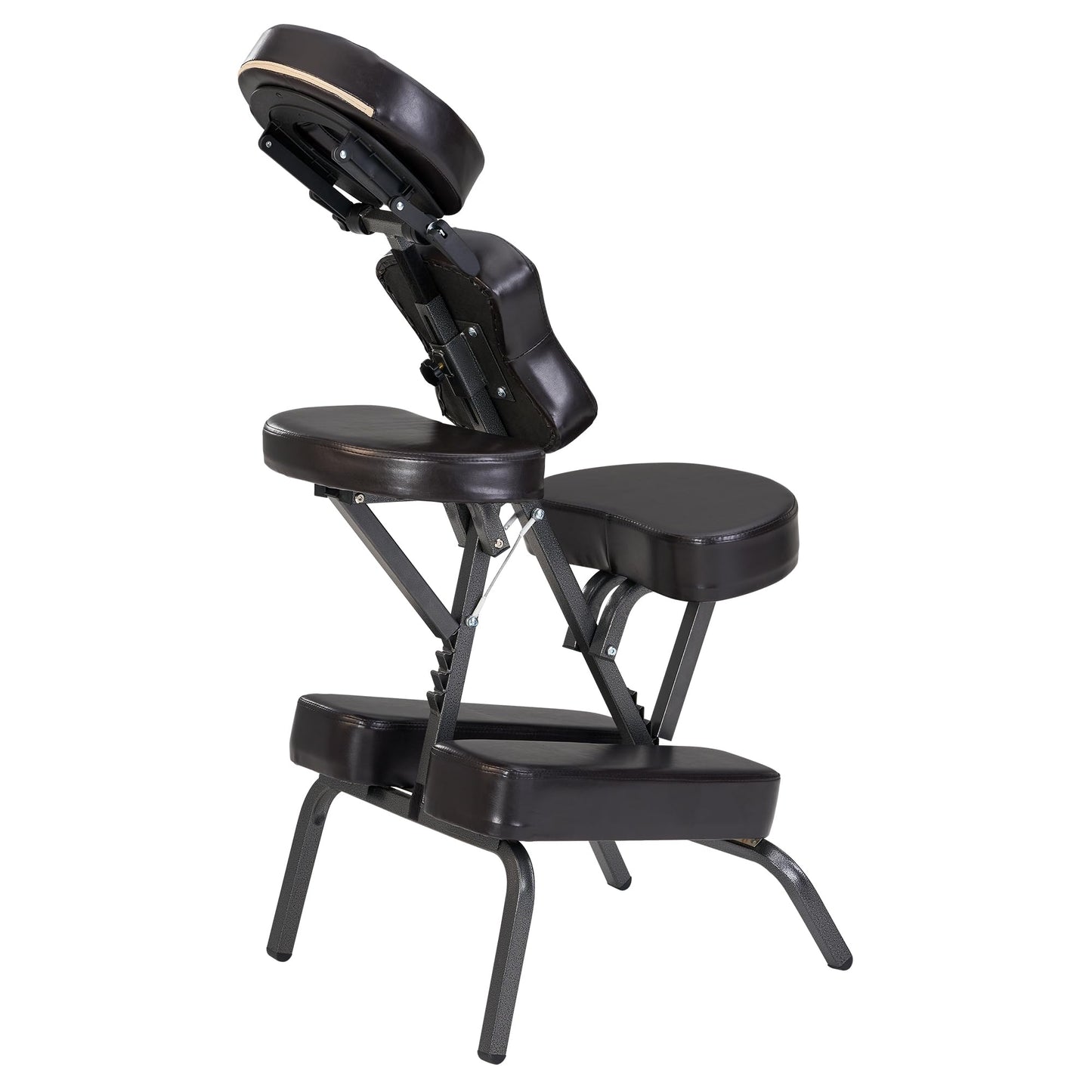 Master Massage Bedford Massage Chair Full Body Portable- Lightweight Massage Chair with Carrying Case-Tattoo Chair Height Adjustable Folding Chair Face Cradle Salon SPA (Coffee)