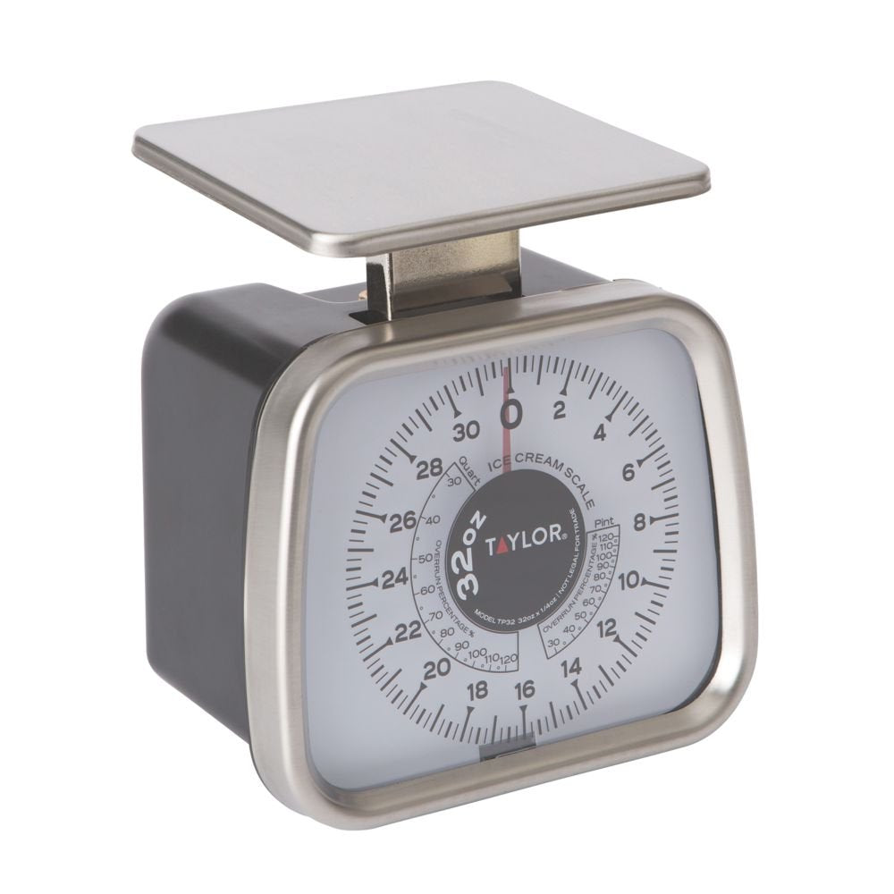 Taylor TP32 Mechanical SS Fixed Dial Portion Scale, 32 oz x 1/4 oz. for Ice Cream