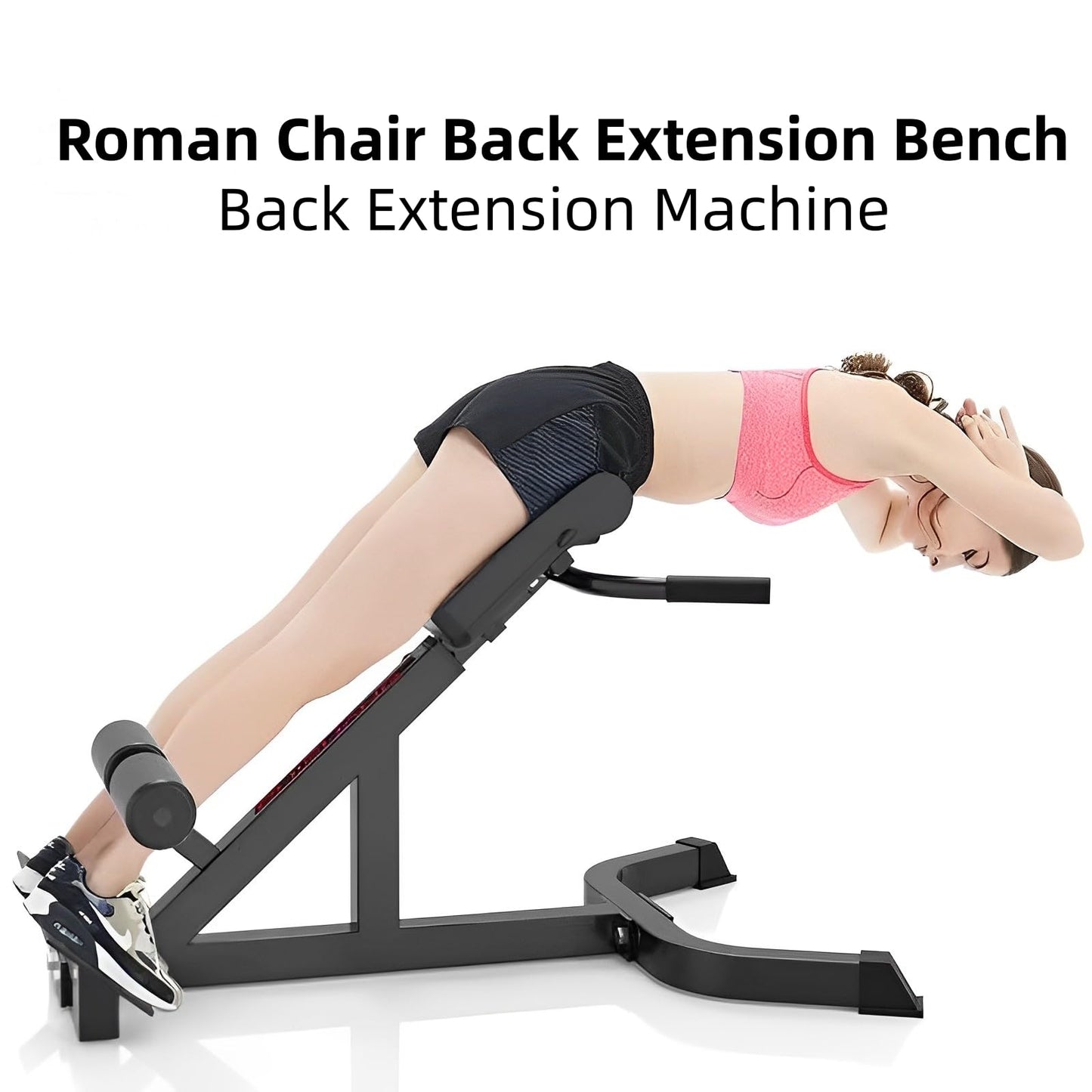 ComMax Roman Chair Back Hyperextension Bench Adjustable Back Exercise Machine Home Gym Workout Equipment for Abs and Glute