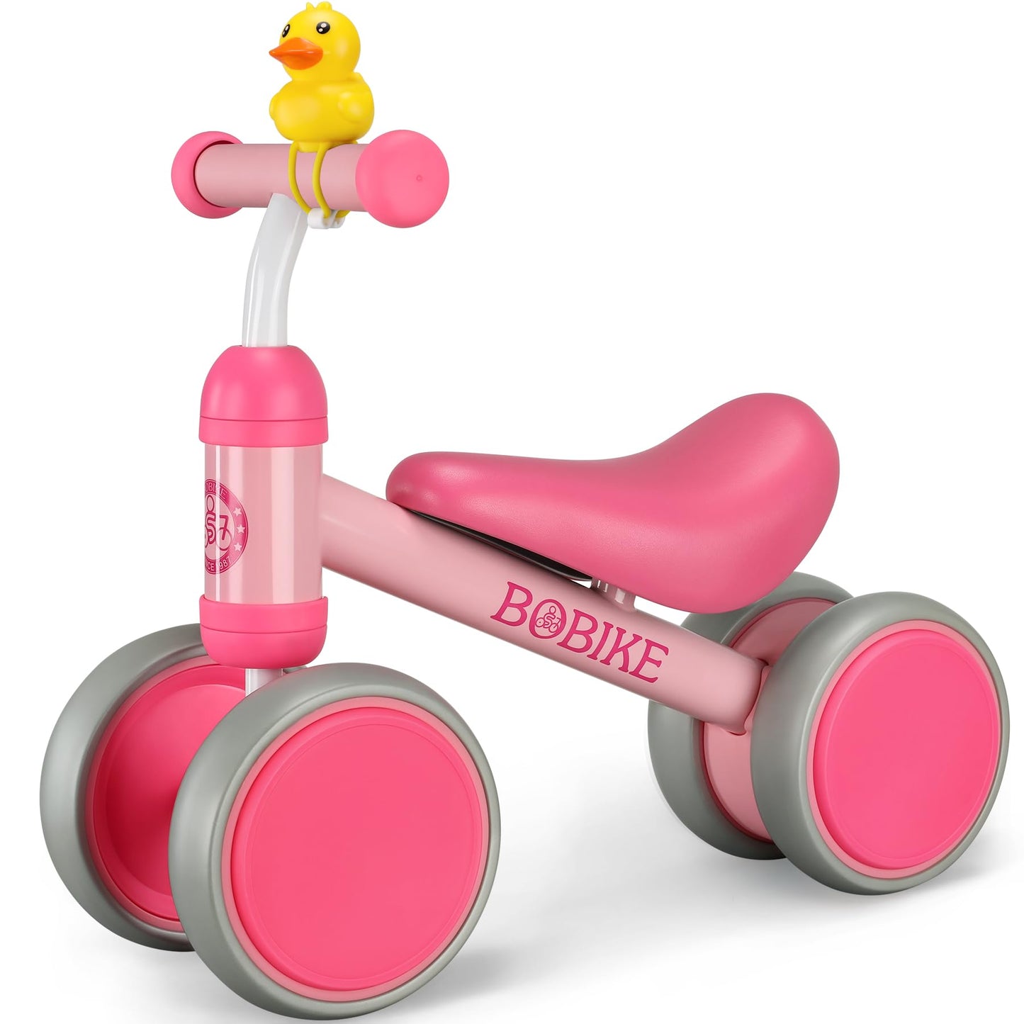 Baby Balance Bike Toys for 12-36 Months Kids Toy Boy Girls Gifts Toddler Best First Birthday Gift Children Walker No Pedal Infant 4 Wheels Bicycle (Rose Red)