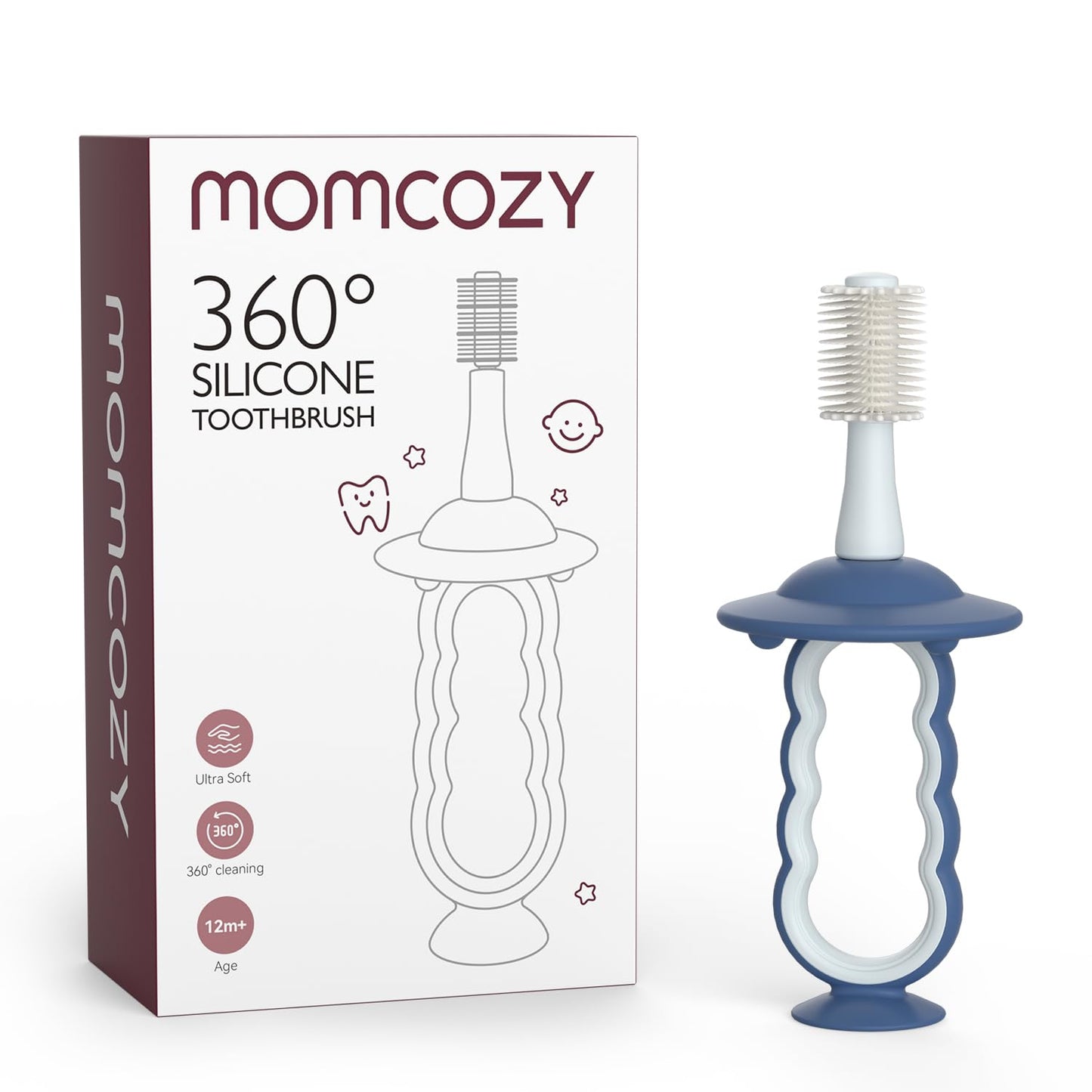 Momcozy Baby Tongue Cleaner Gauze, Baby Toothbrush Disposable Oral Cleaner, Toddler Tooth Brush for Tooth Mouth Gum Clean, Infant Toothbrush Oral Cleaning Stick, Baby Oral Cleaner Newborn, 40 Count