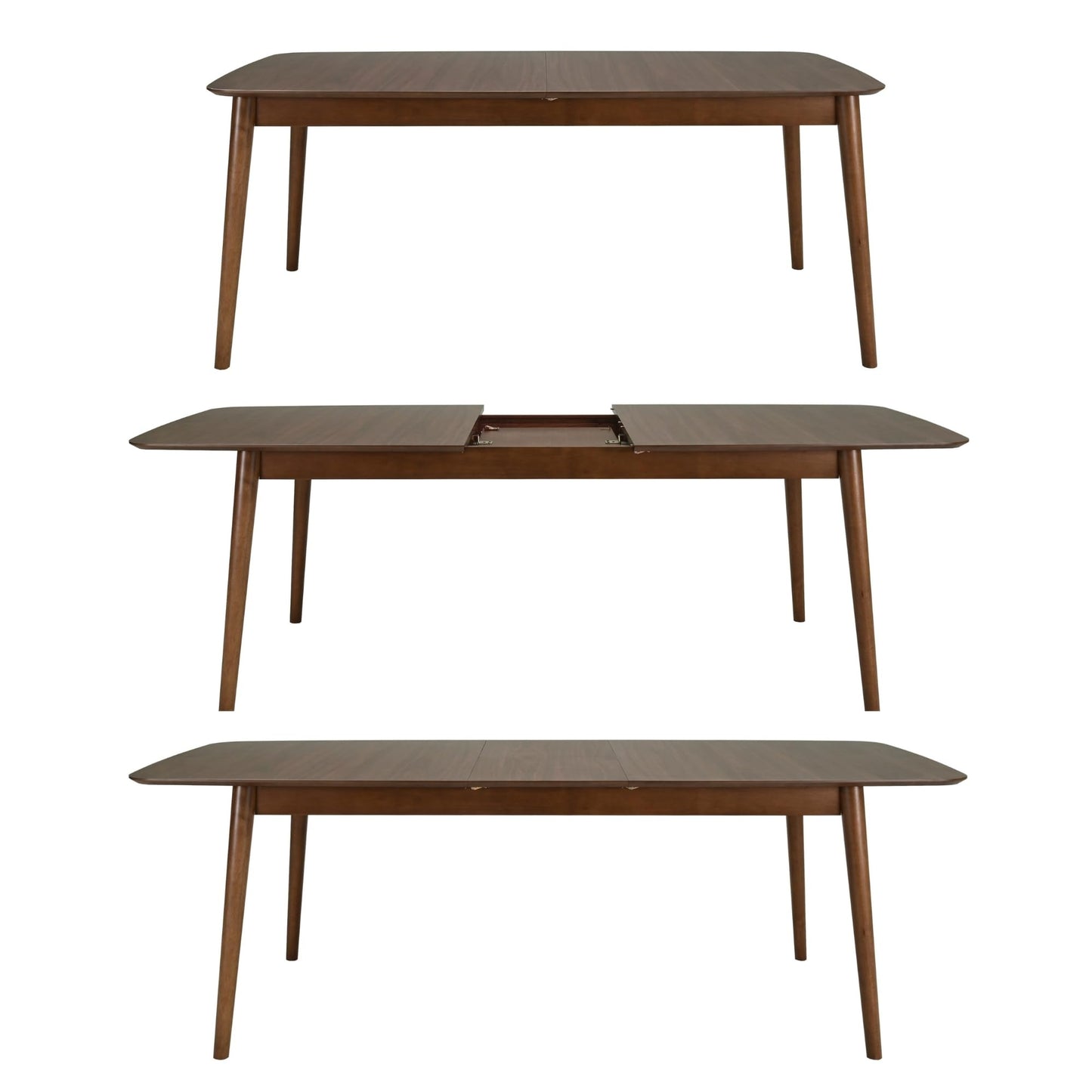 Urban Elements Modern Dining Set for 4 6 8 and 10 – Elegant Natural Walnut/Oak Finish, Comfortable Seating, Perfect for Family Gatherings and Contemporary Spaces