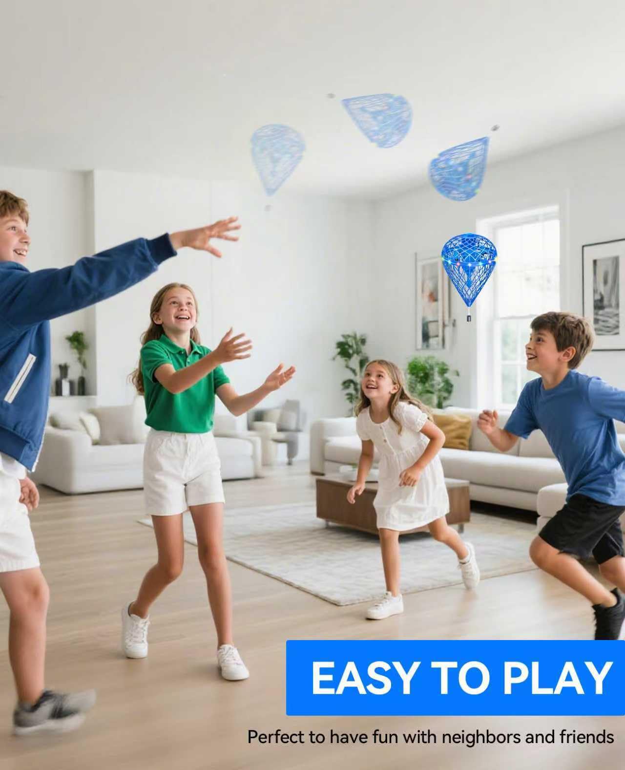 【Upgraded 3 Batteries】Flying Orb Ball Light-Up Hover Toys | Motion-Contro l Spinner with 3D Flips | Unplugged Family Fun|Play Indoors&Out | Christmas Stocking Stuffer Gift for Kids 5-7 8-13+ Year Old
