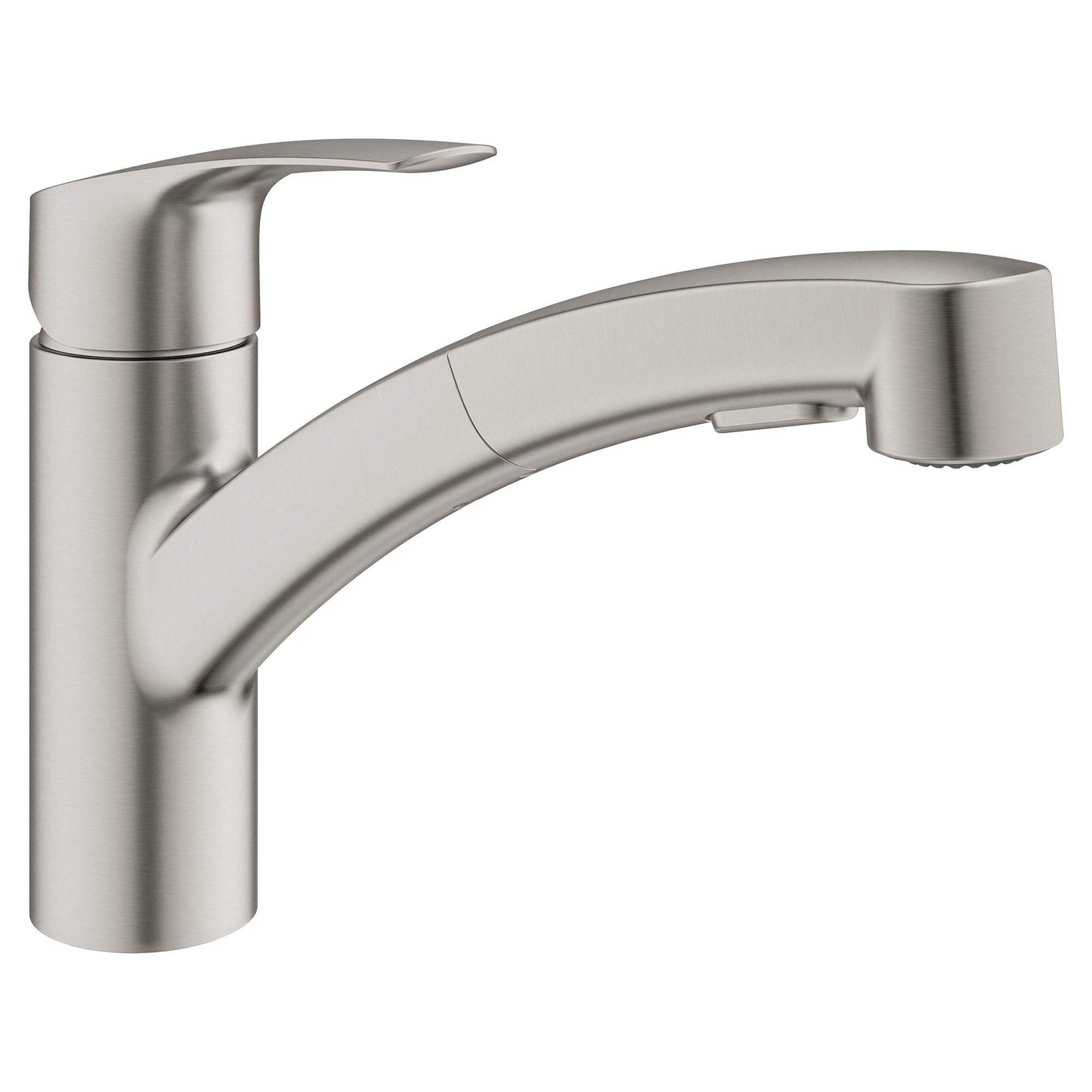 GROHE 30306DC1 Eurosmart Dual Spray Pull-Out Kitchen Faucet with Sprayer, 1.75 GPM, Supersteel (Stainless Steel)