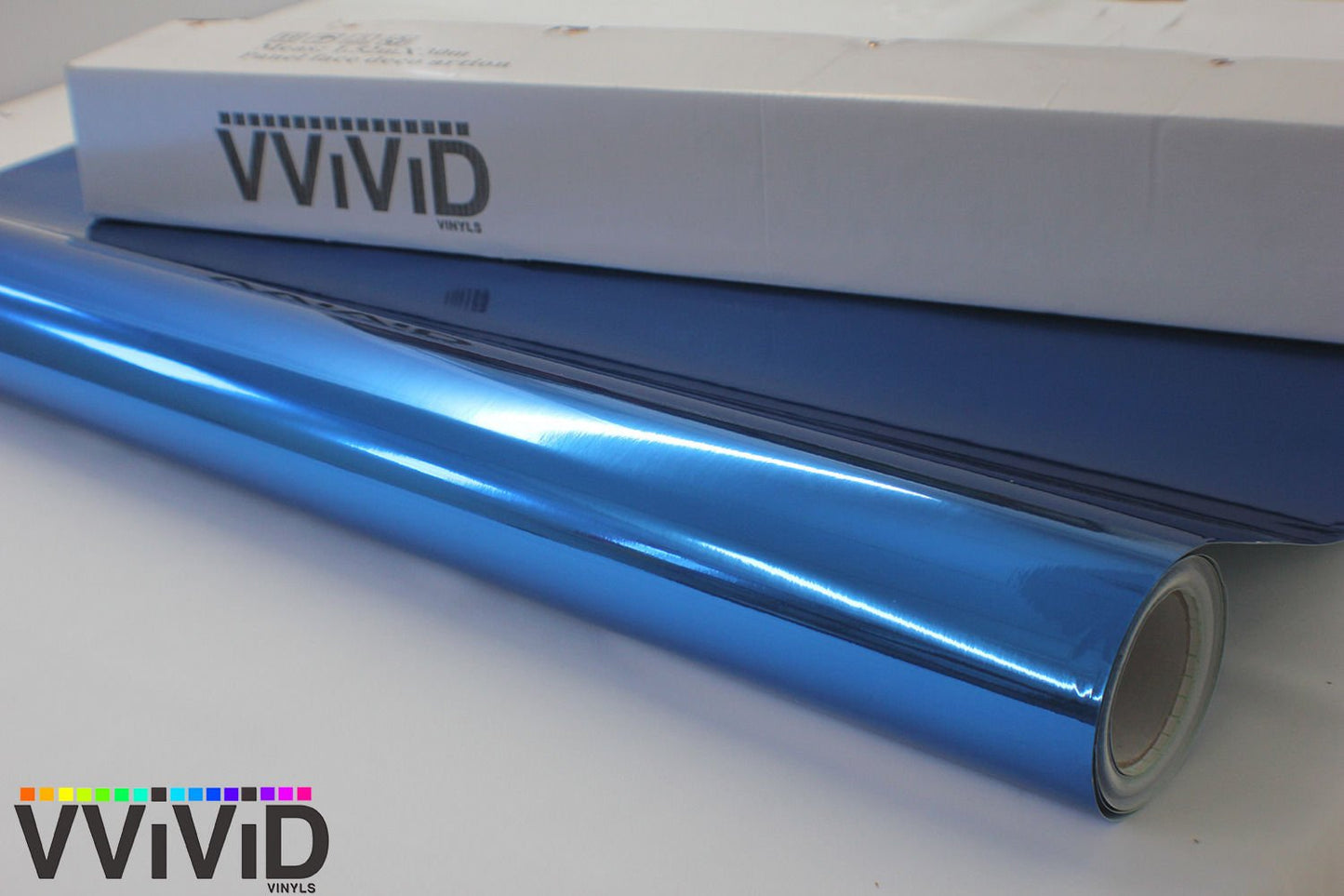 VViViD Blue Chrome Car Wrap Vinyl with Air-Free Channels (50ft x 5ft)