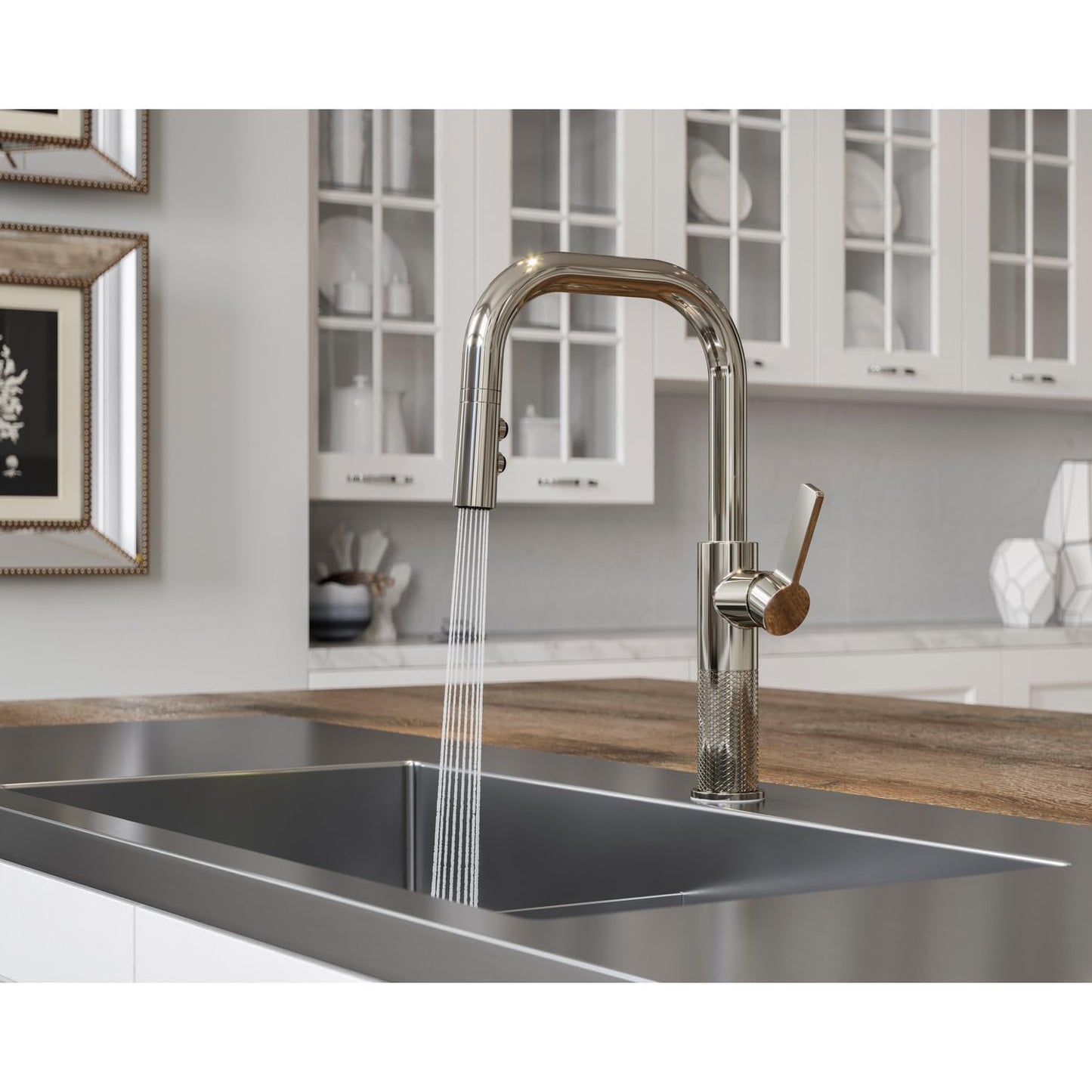 Pfister Montay 1-Handle Pull-Down Kitchen Faucet in Polished Nickel