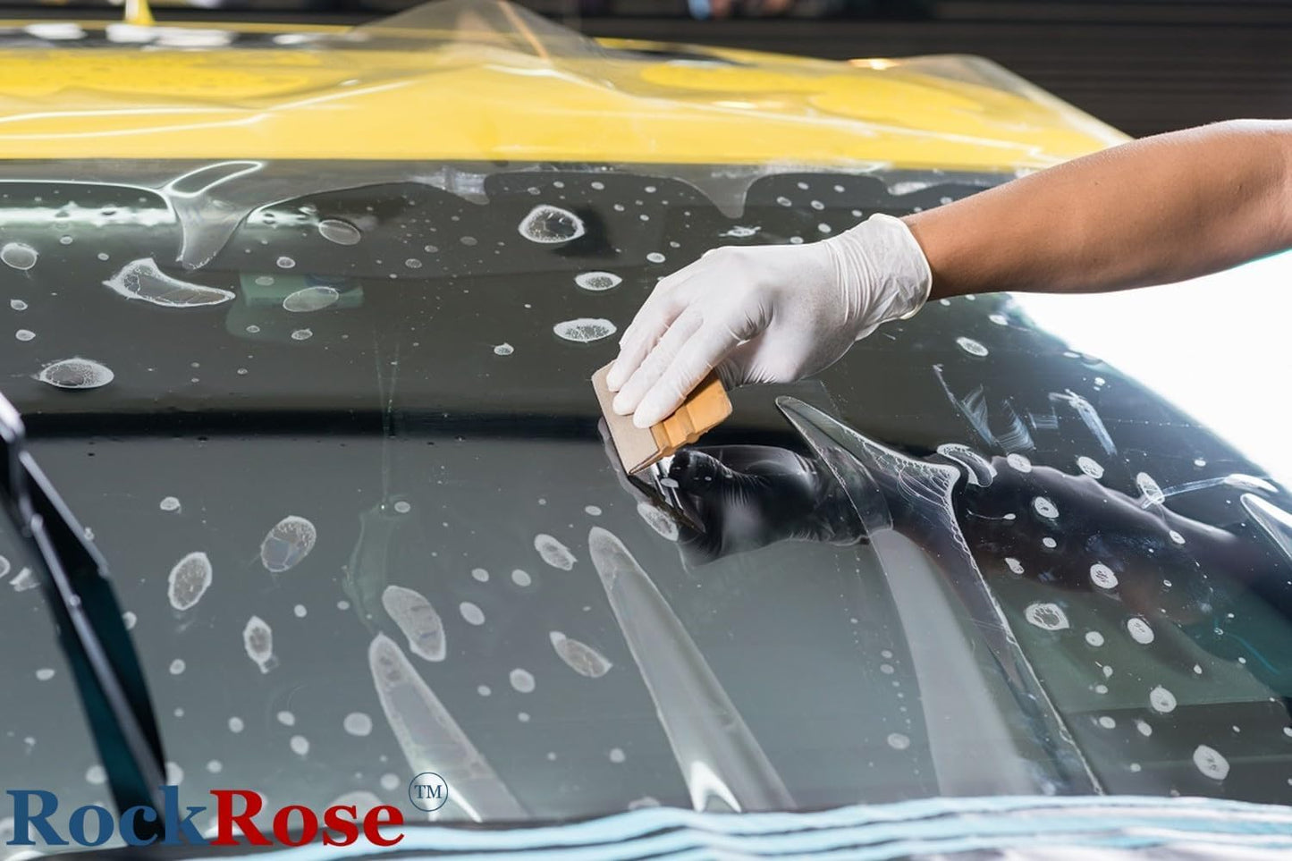 Rockrose Windshield Protection Film for Cars - Scratch-Resistant Protective Window Film with 85% VLT - Clear 99% UV Blocking Window Film for Enhanced Visibility in All Weather Conditions - 48 in X 6Ft