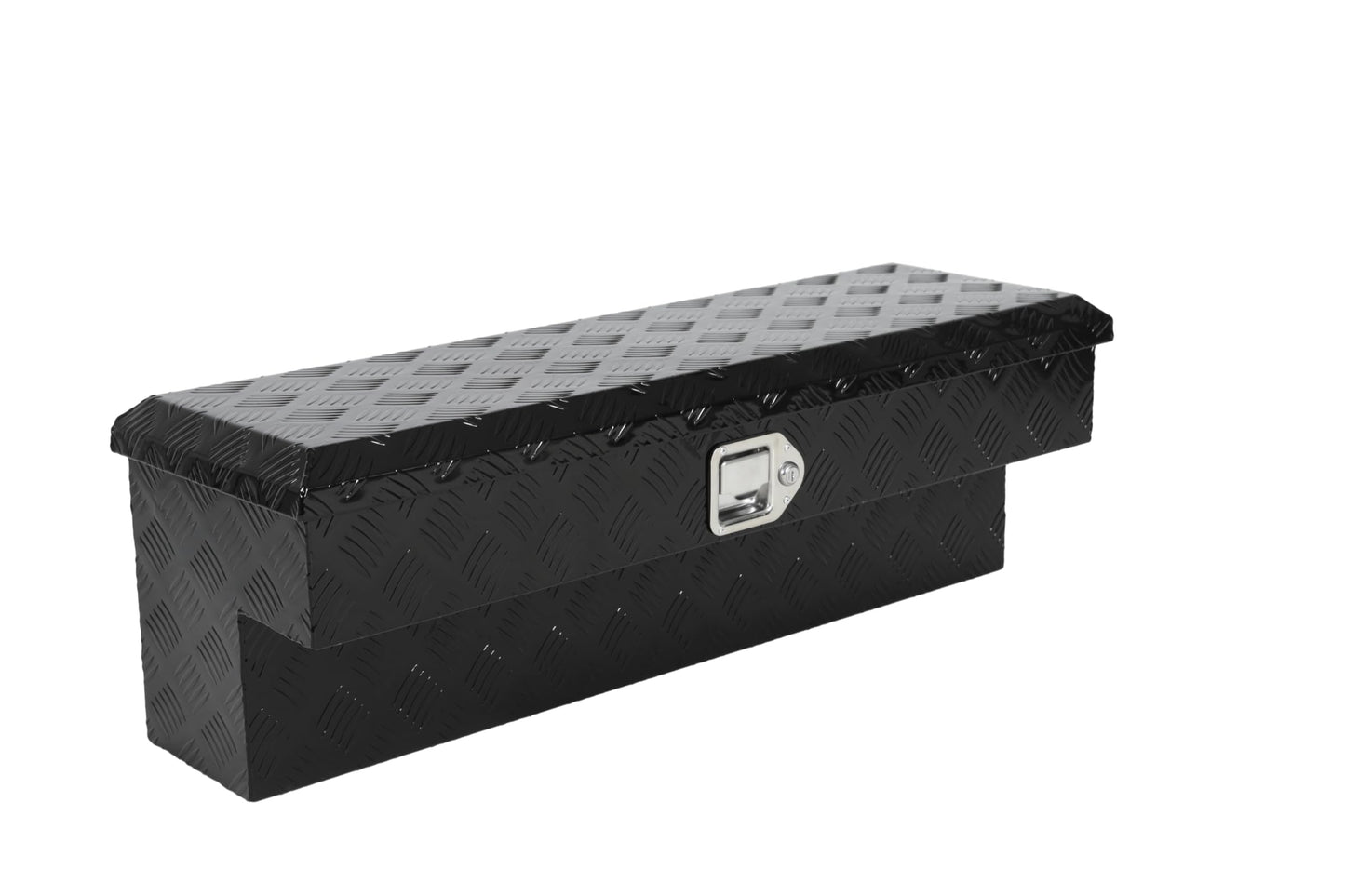 Minseter Black Aluminum 36 Inch Side Mount Tool Box, Side Truck Box with Paddle Latch