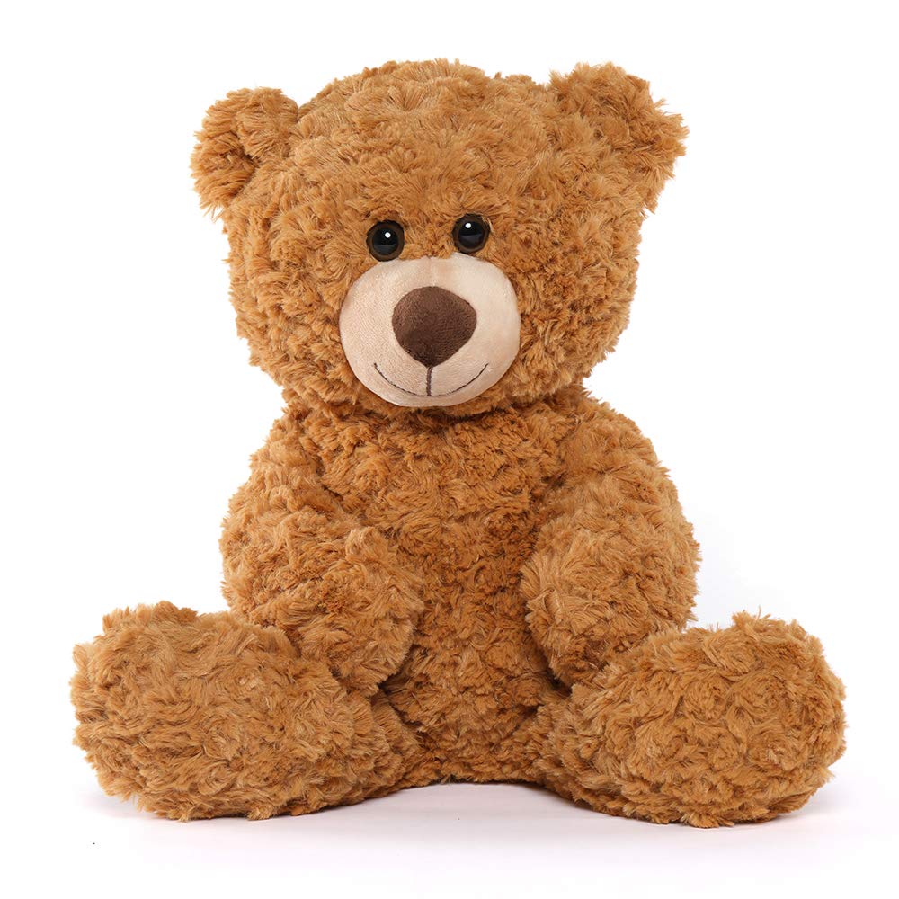 Tezituor Small Teddy Bear Stuffed Animals 18inch, Cute Teddy Bear Plush Toys for Kids Girl Boy, Christmas Bear Plushie Gift for Girlfriend Boyfriend Women Wife, Brown