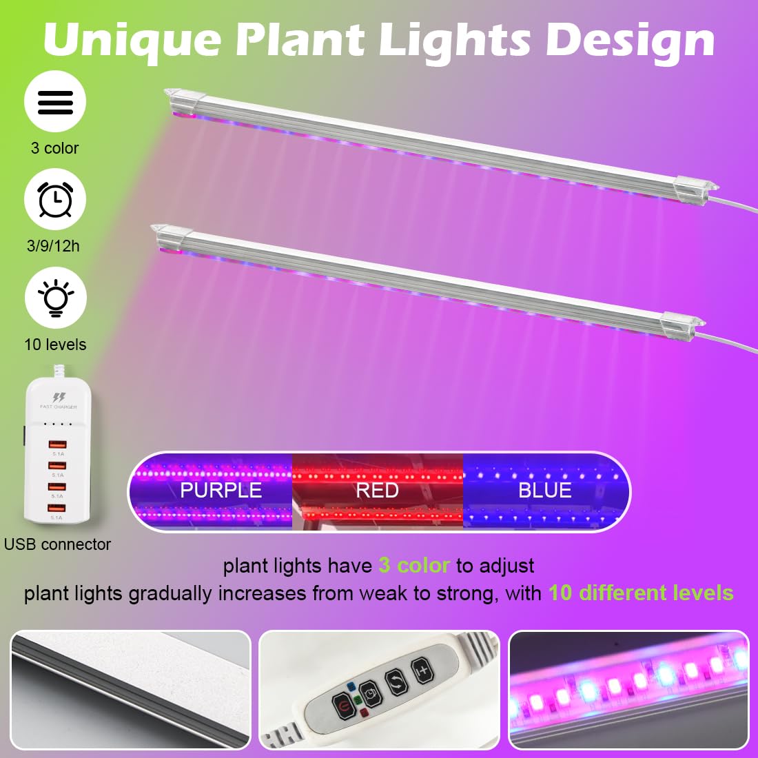 RooTrimmer 5-Tier Seed Starter Tray, Plant Stand with Grow Lights & Pump - Hydroponics Growing System, Ebb and Flow Seedbeds, Siphoning Watering, Designed for Nursery Cell Trays, Plant Pots