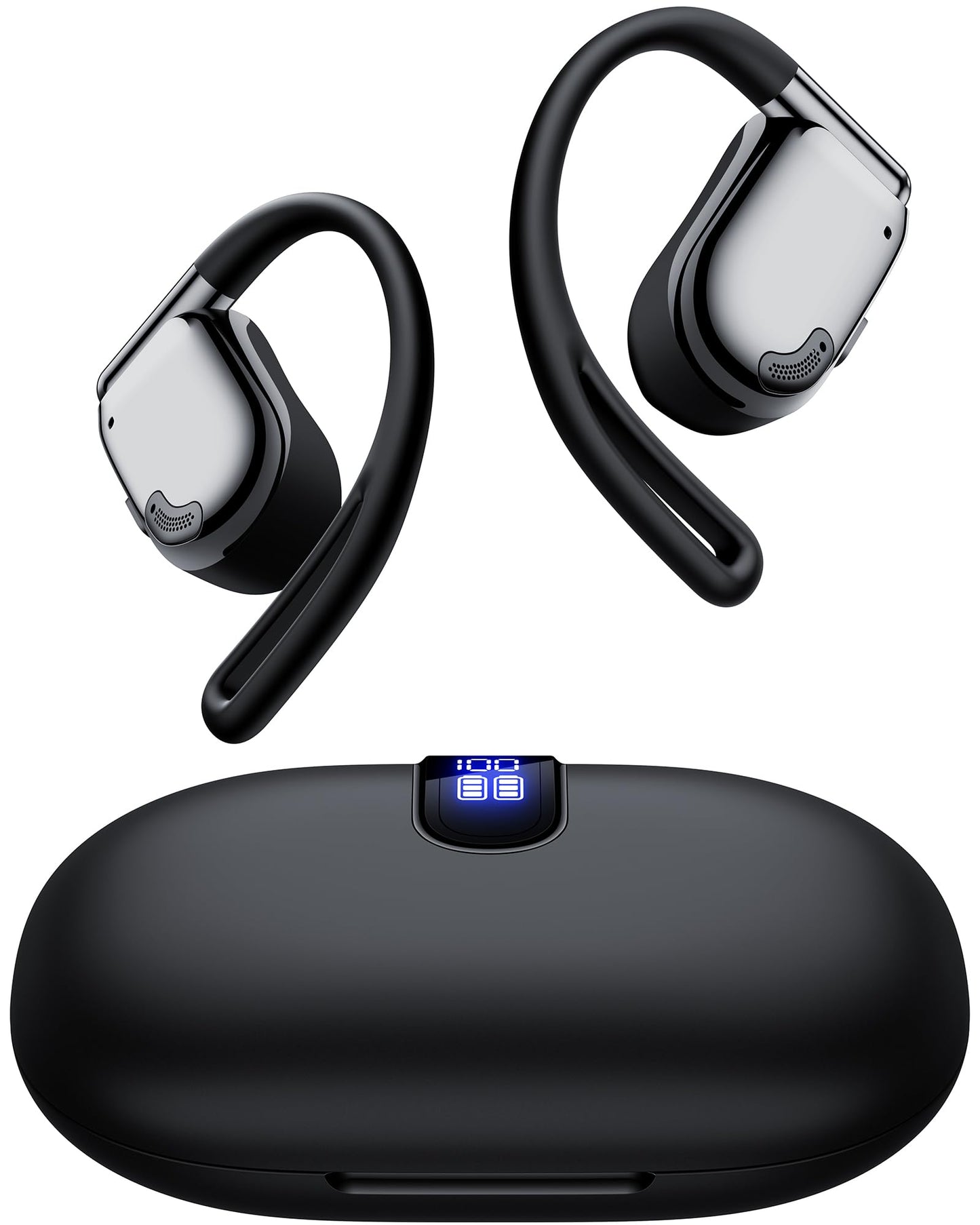 AI Translation Earbuds Real Time, 164 Languages & Accents, 4-in-1 Translator Earbuds Open Ear with 90H Playtime Audifonos Traductores Inglés Español Translation Headphones for Travel Business Meeting