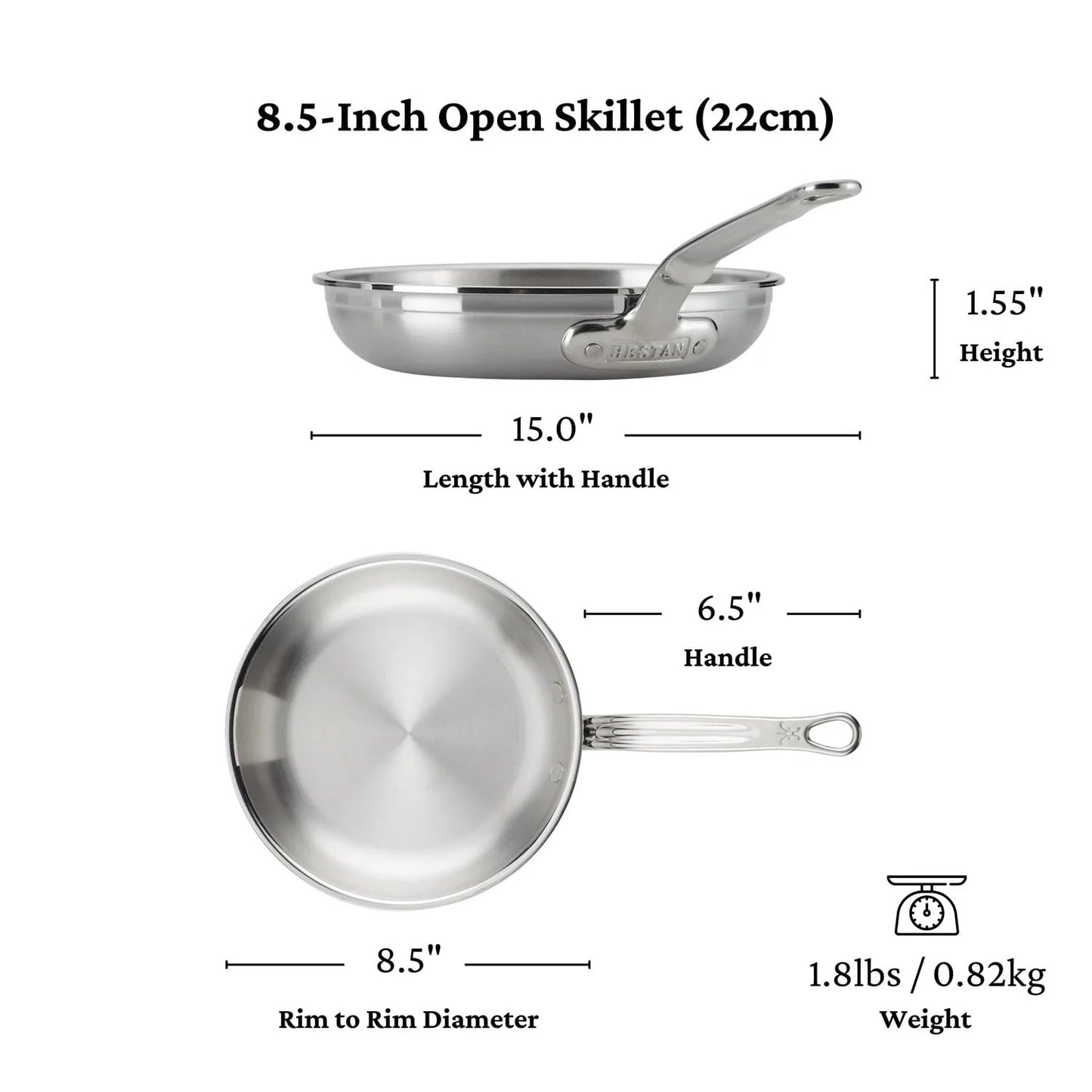Hestan - ProBond Collection - Professional Clad Stainless Steel 10-Piece Ultimate Cookware Set, Induction Cooktop Compatible