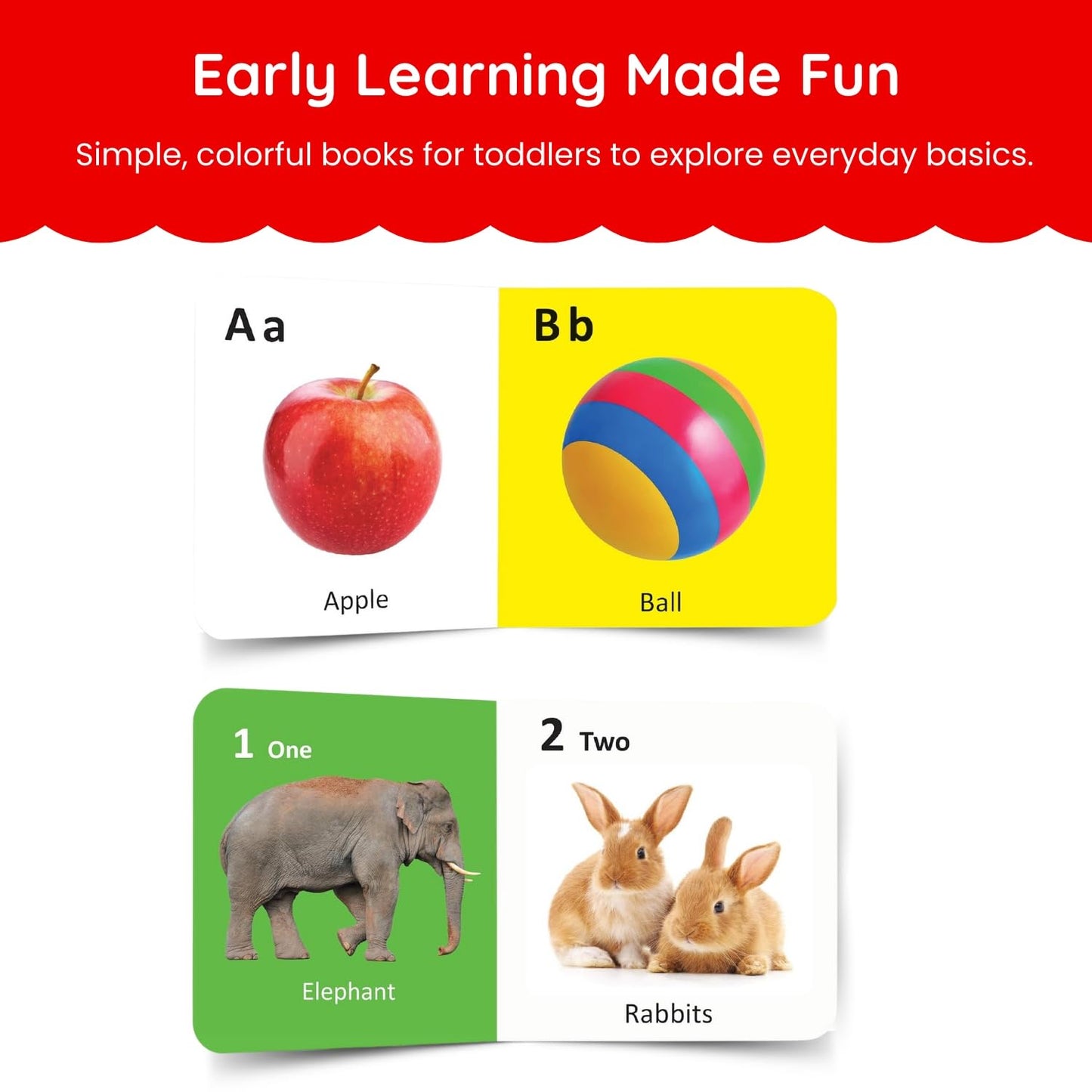 My First Library Boxset of 10 Board Books for Kids, Babies, Toddlers (Ages 1–3) Learn ABC, Numbers, Colors, Animals & More Learning (English Edition) Mini Book Gift Set Baby Showers, Birthdays & Preschool