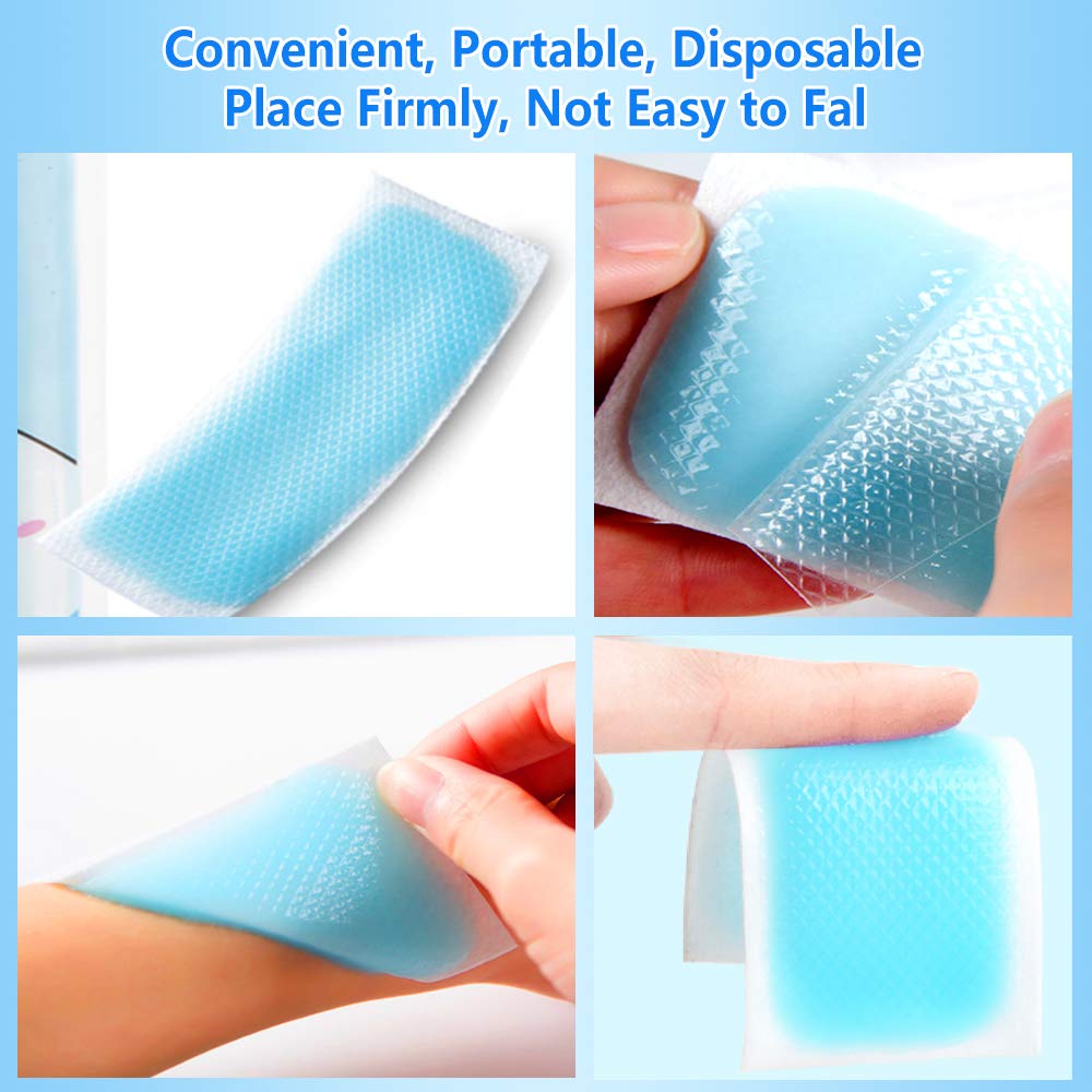 EASYEAH 16 Sheets Baby Cool Pads for Kids Fever Discomfort & Pain Relief, Cooling Relief Fever Reducer, Soothe Headache Pain, Pack of 16