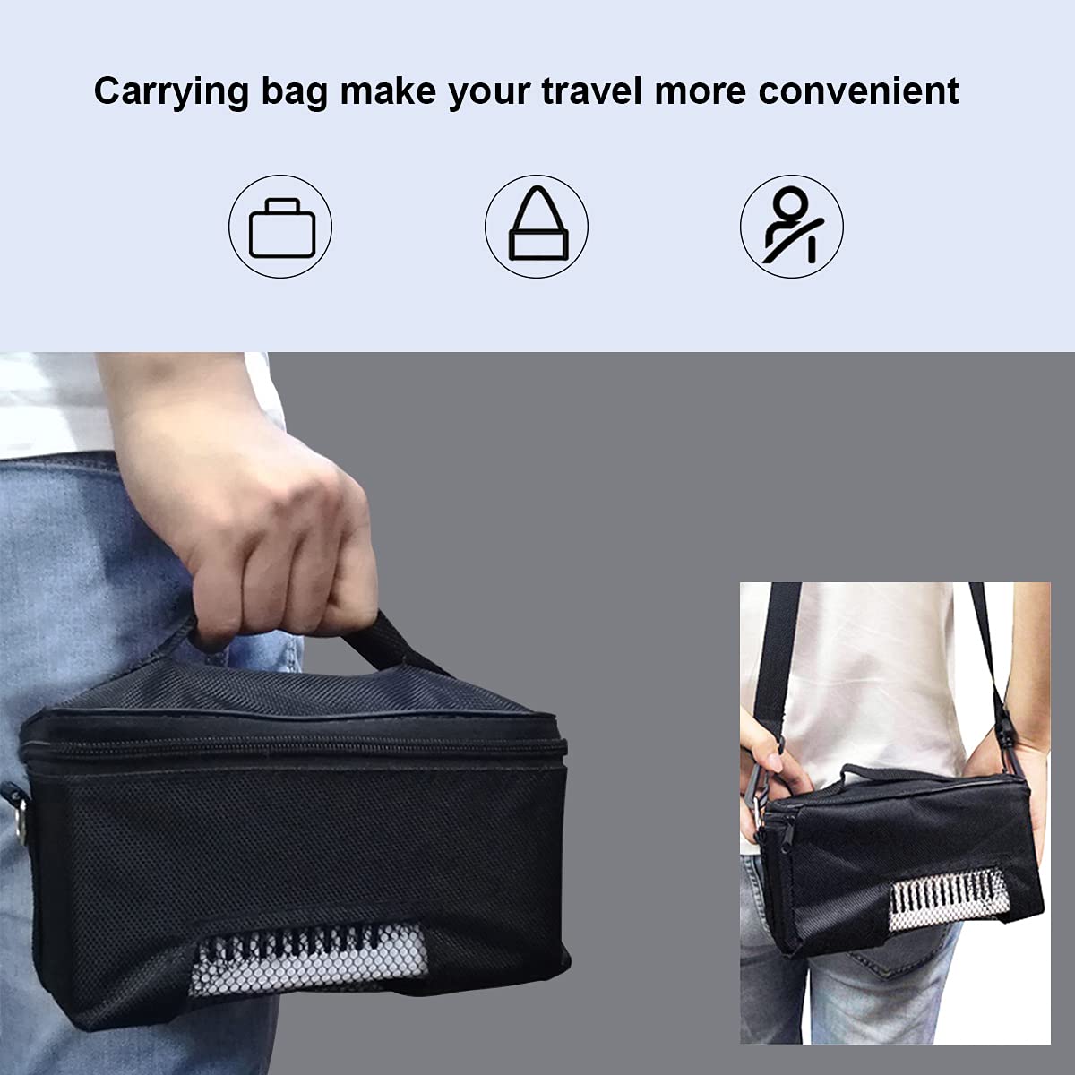 QIRDLP （Upgraded version） Insulin Cooler Case portable Diabetic cooler Box Mini Drug Refrigerator Keeping Cooling 2-8℃ with handle, alarm & USB Chargerable（1 layer Celsius temperature