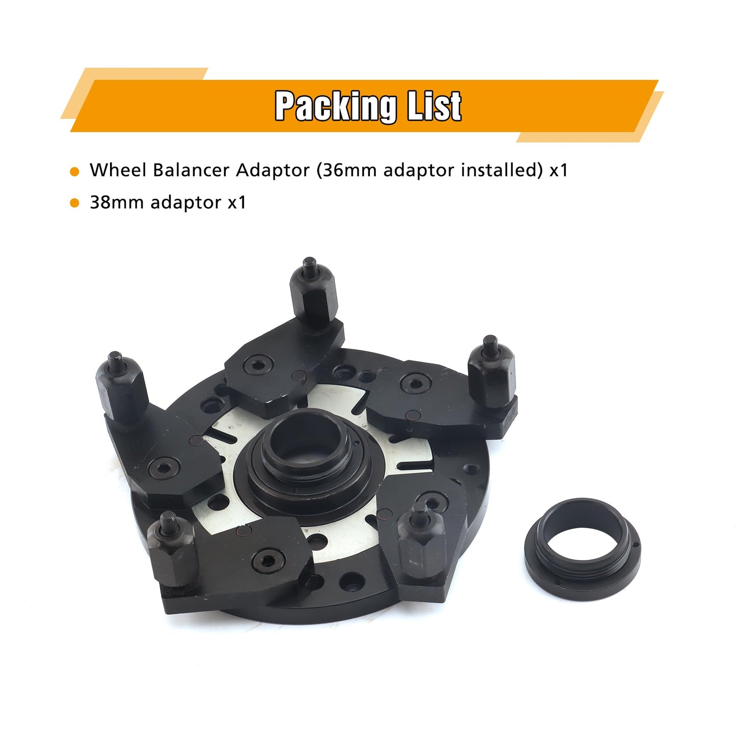Nienloop Universal Wheel Balancer Adaptor Fixture Plate, Tire Balancing Machine Clamp, for 36/38/40mm Shaft