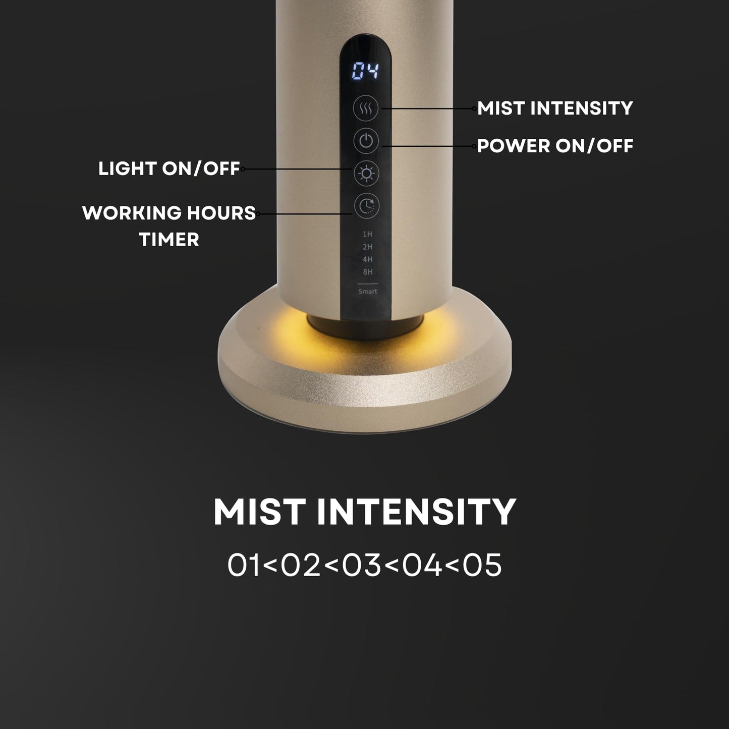 Scentia Wireless Waterless Hotel Scent Diffuser | Includes Premium USA-Made Oil Blend | App Controlled, Cordless | Home, Office, Spa, Aromatherapy | Covers 1500 Sq Ft | 72 Hrs in 1 Charging | Gold