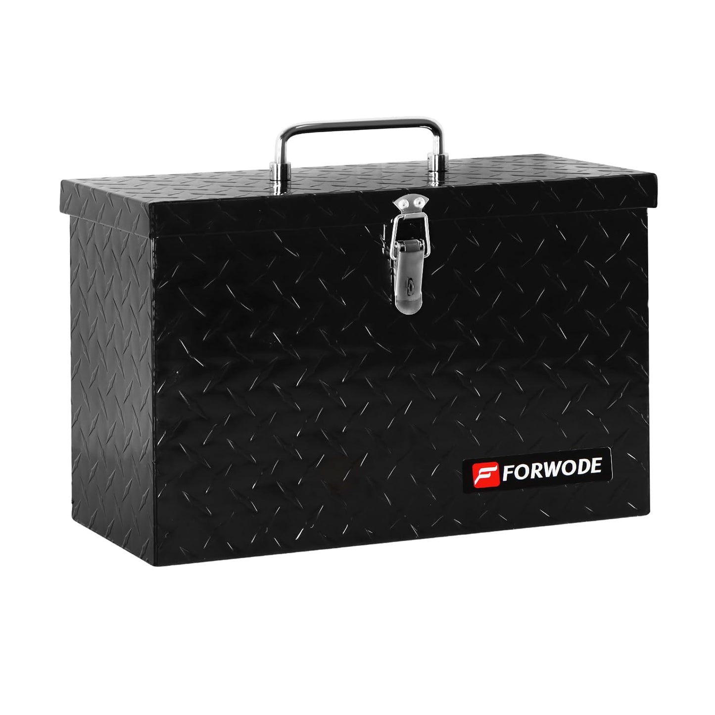 Forwode 16 Inch Truck Tool Box for Pickup Truck Bed RV Toolbox Truck Bed Toolboxes with Foldable Top Handle,16"X7.5"X10",Black