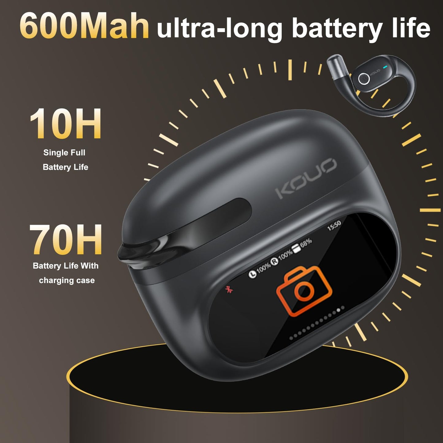 AI Translation Earbuds Real Time,164 Language Translator EarBuds with LED,Bluetooth 5.4 Translation Headphones, Audifonos Traductores de Inglés Español,70H Translating Device for Business Travel Study