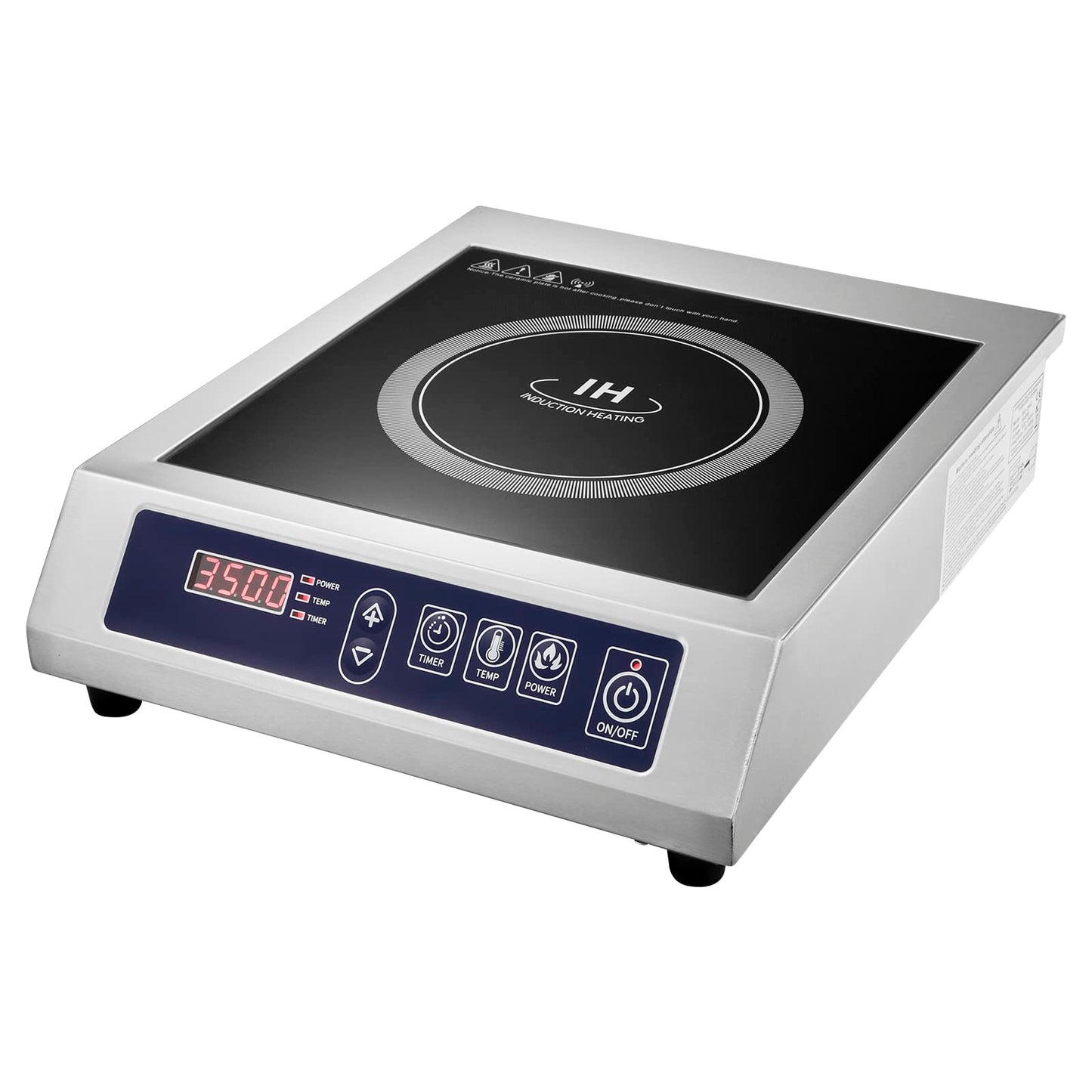 Commercial Induction Cooktop,Portable Electric Countertop Burner(3500W/ 240V) with Stainless Steel Housing, Durable Commercial Induction Hot Plate for Hotel Restaurant School