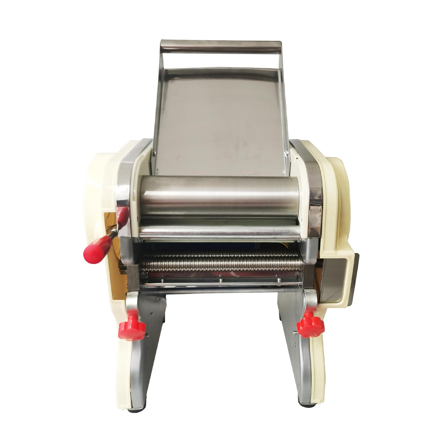 WYDDDARY Electric Pasta Press Maker Noodle Machine Stainless Steel Electric Noodle Maker with 0.12inch/3mm and 0.35in/9mm Wide Knife for Home Commercial 110V