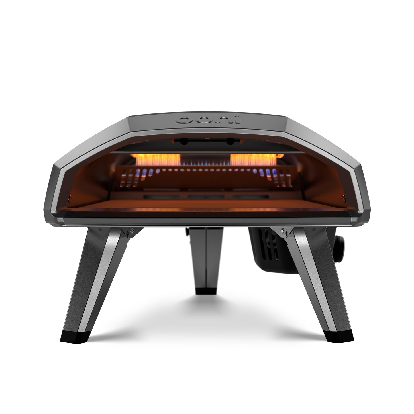 Ooni Koda 2 Gas Pizza Oven – 14" Gas Powered Outdoor Oven with 28 mBar Regulator and Gas Hose, Gas powered Portable Pizza Oven - Foundry Black