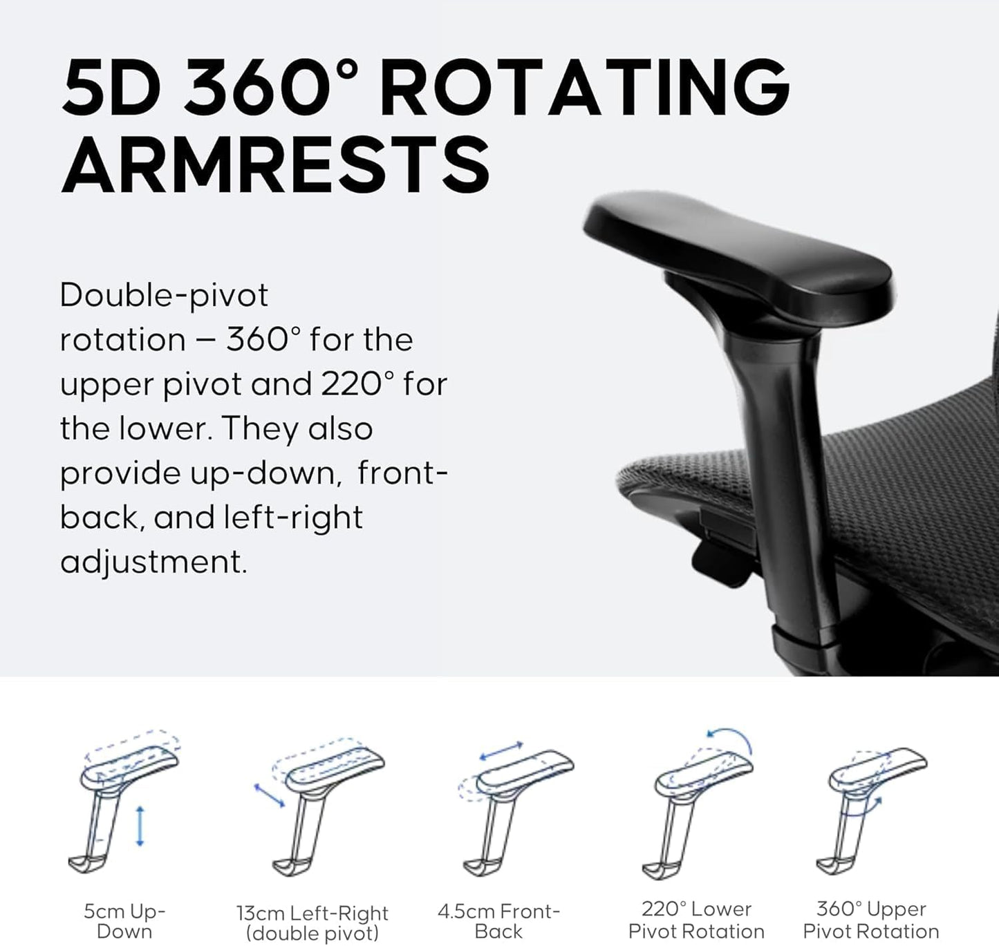 Anda Seat X-Air Pro Mesh Gaming Chair for Adults – Ergonomic Mesh Office Chair with 5D Adjustable Armrests, Lumbar Support & Headrest, Comfortable Heavy Duty Desk Chairs, Twilight