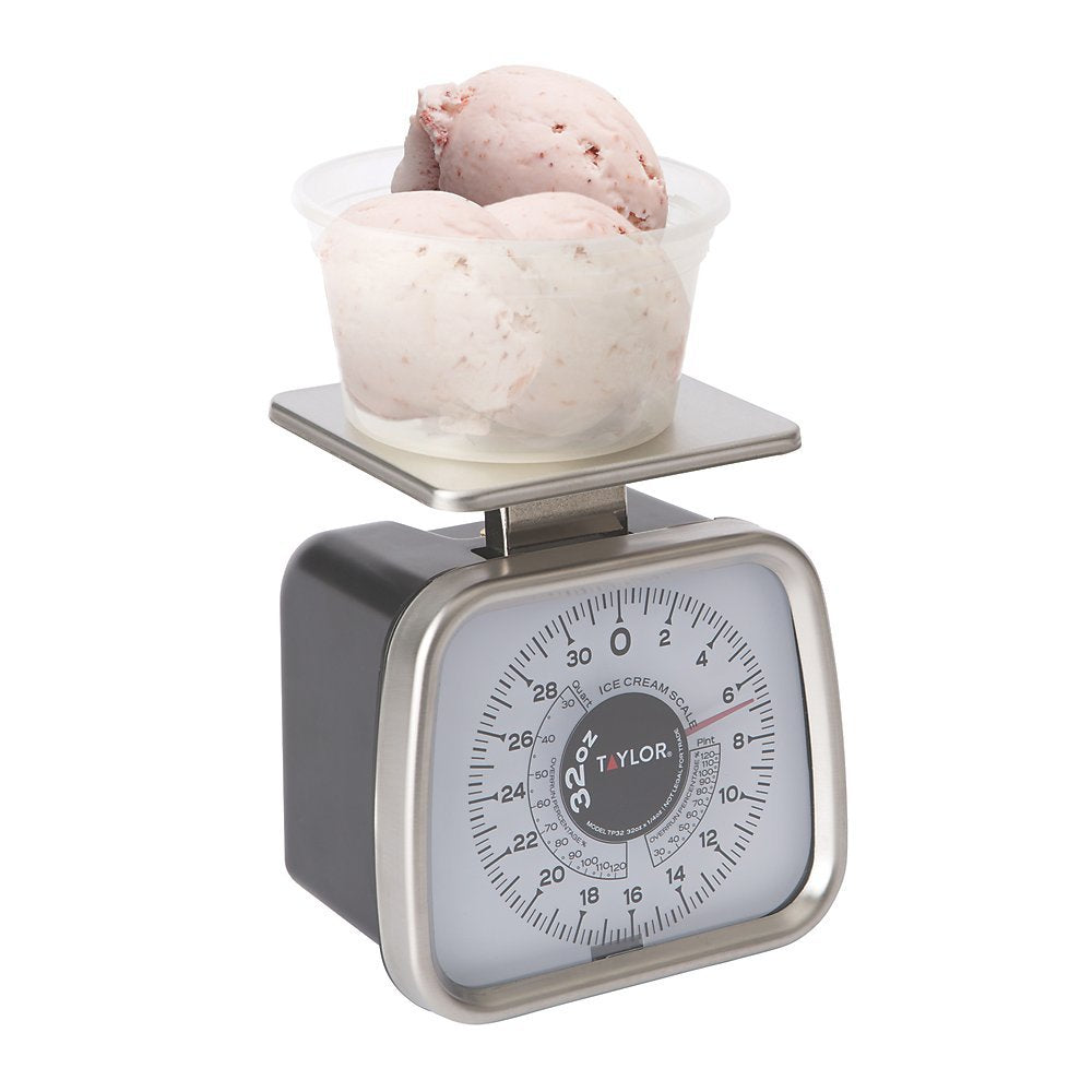 Taylor TP32 Mechanical SS Fixed Dial Portion Scale, 32 oz x 1/4 oz. for Ice Cream