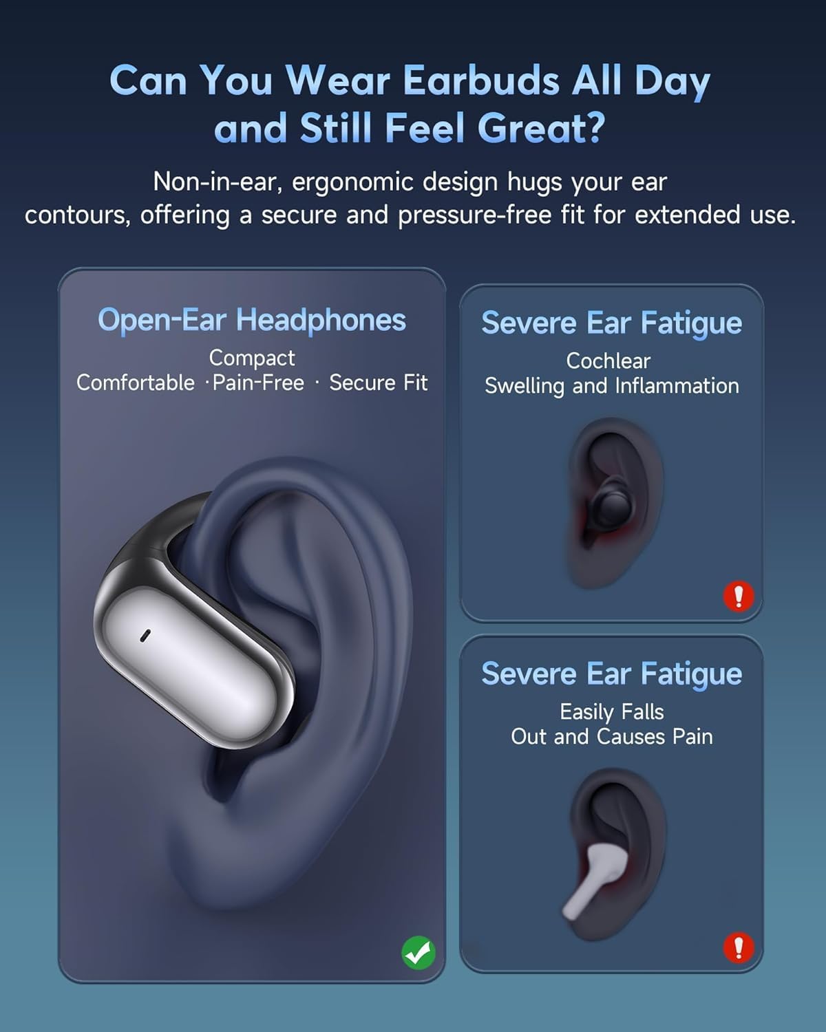 AI Translator Earbuds Real-Time, 3-in-1 Ultra Open Ear Bluetooth Headphone Translator 144 Languages & Accents, with Charging Case for Travel & Learning & Business Negotiation, iOS & Android Compatible