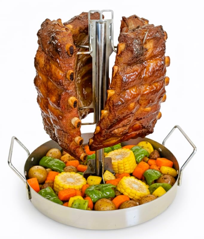 Vertical Chicken & Turkey Roaster – UpRoastWare UpRoaster for Duck, Shawarma & Pork | Self-Basting Rotisserie-Style Oven System