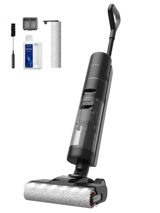 DREAME H13 Pro Wet Dry Vacuum Cleaner, Smart Floor Cleaner Vacuum Mop for Hard Floors, 140°F Brush Wash, Hot Air & Dual Rotation Self-Cleaning, GlideWheel Power System, Great for Sticky Messes